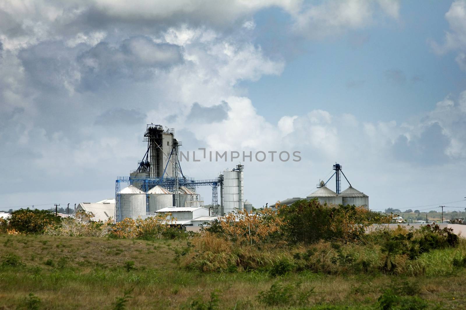 Sugar cane processing plant. Barbados by friday