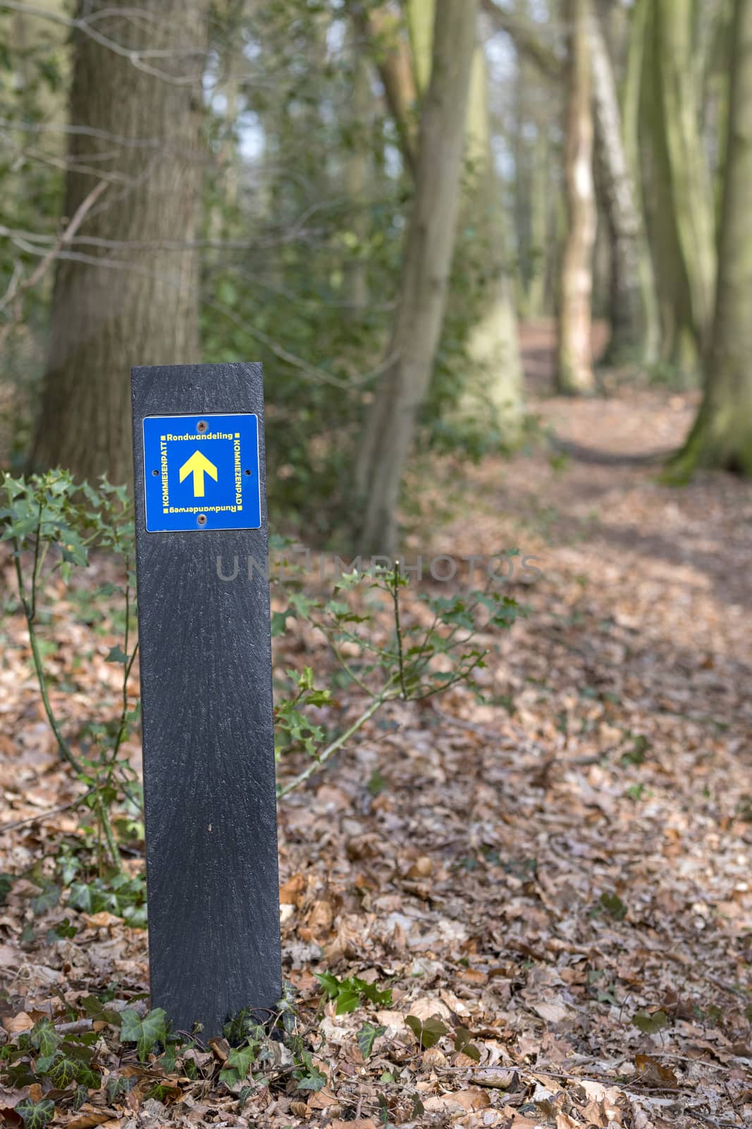 Walking route called Komiezenpad nearby the border of the Nether by Tofotografie