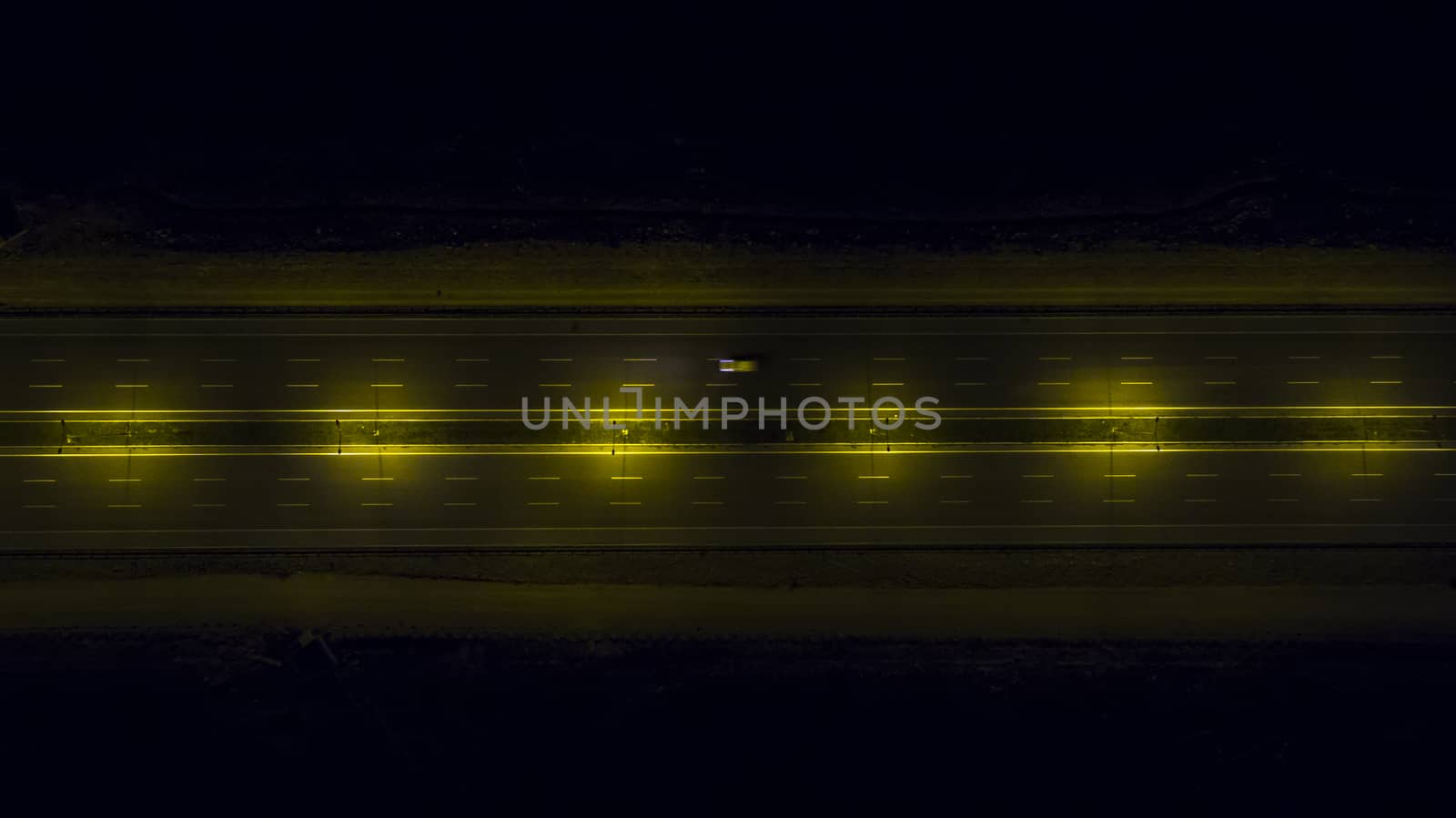 Aerial, vertical - Traffic at night. by oaltindag