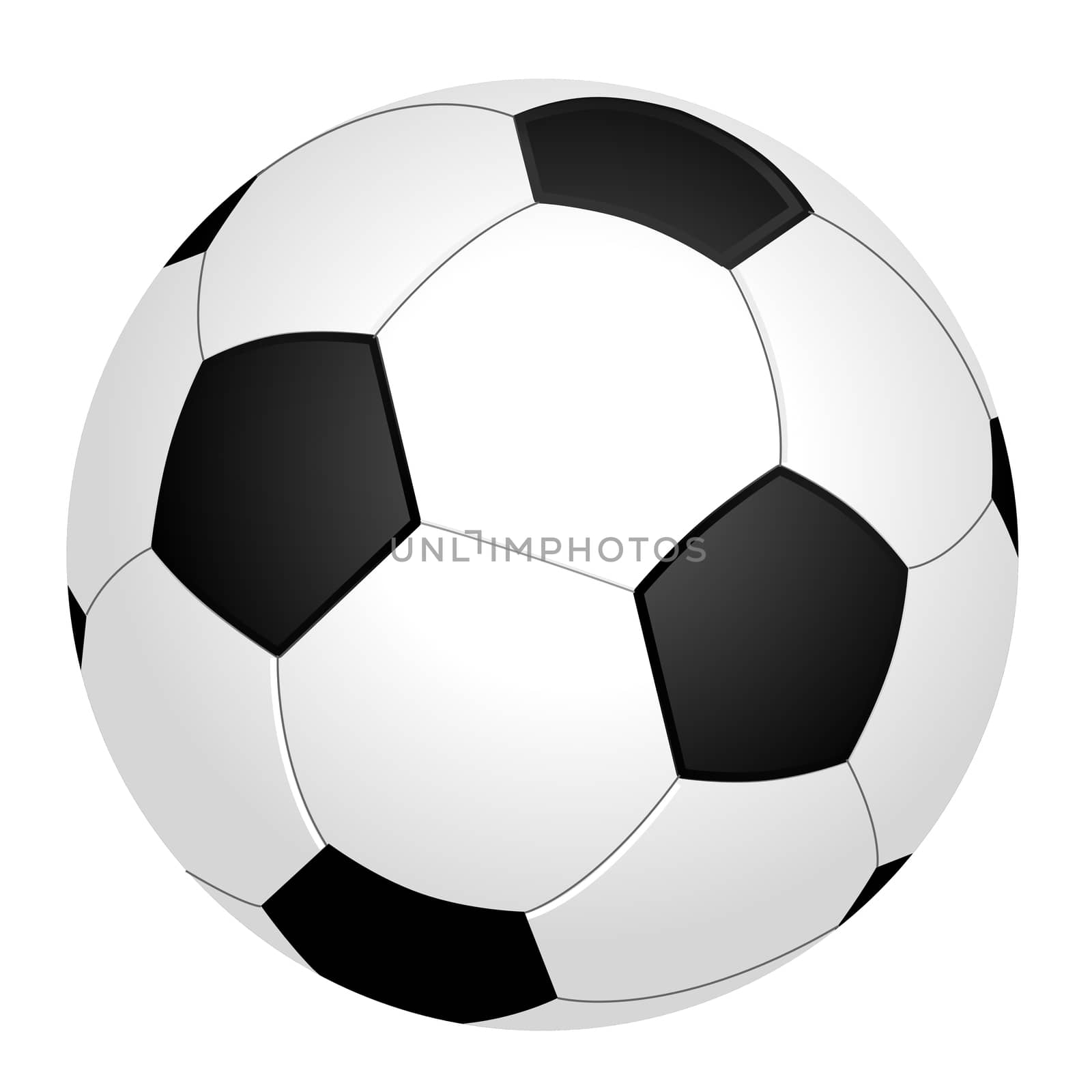 Black and white soccer ball or football by HdDesign