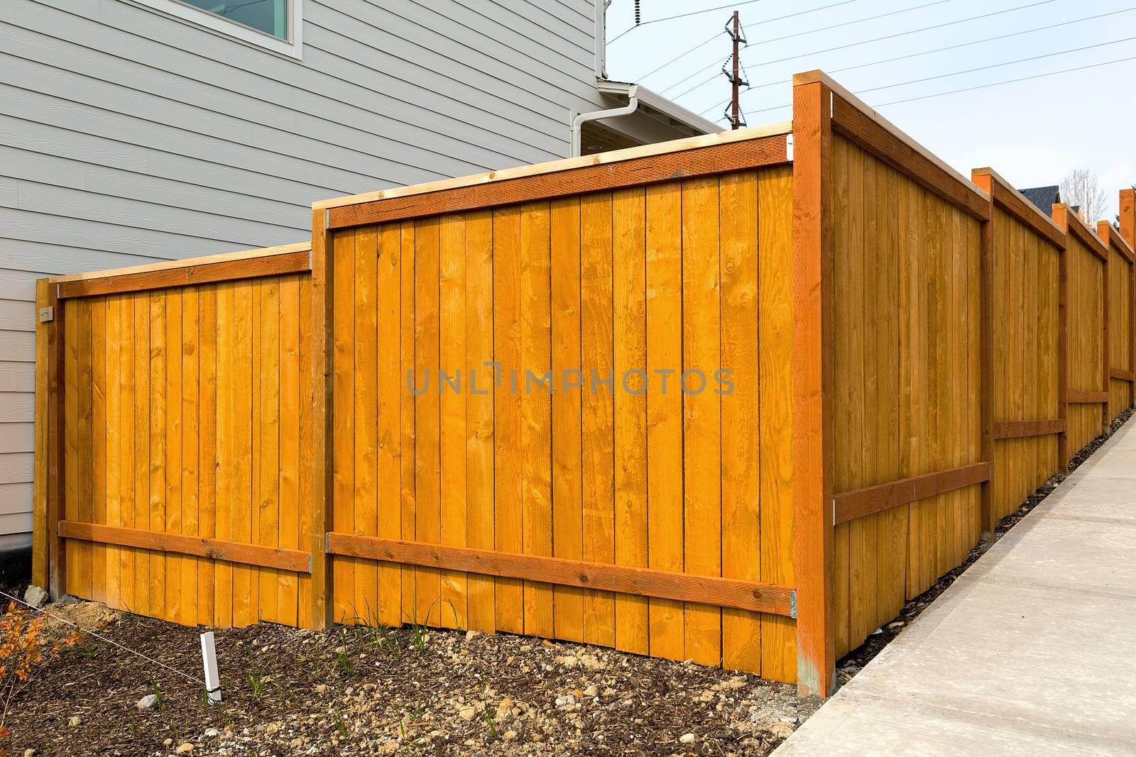 New House Wood Fence Construction by jpldesigns