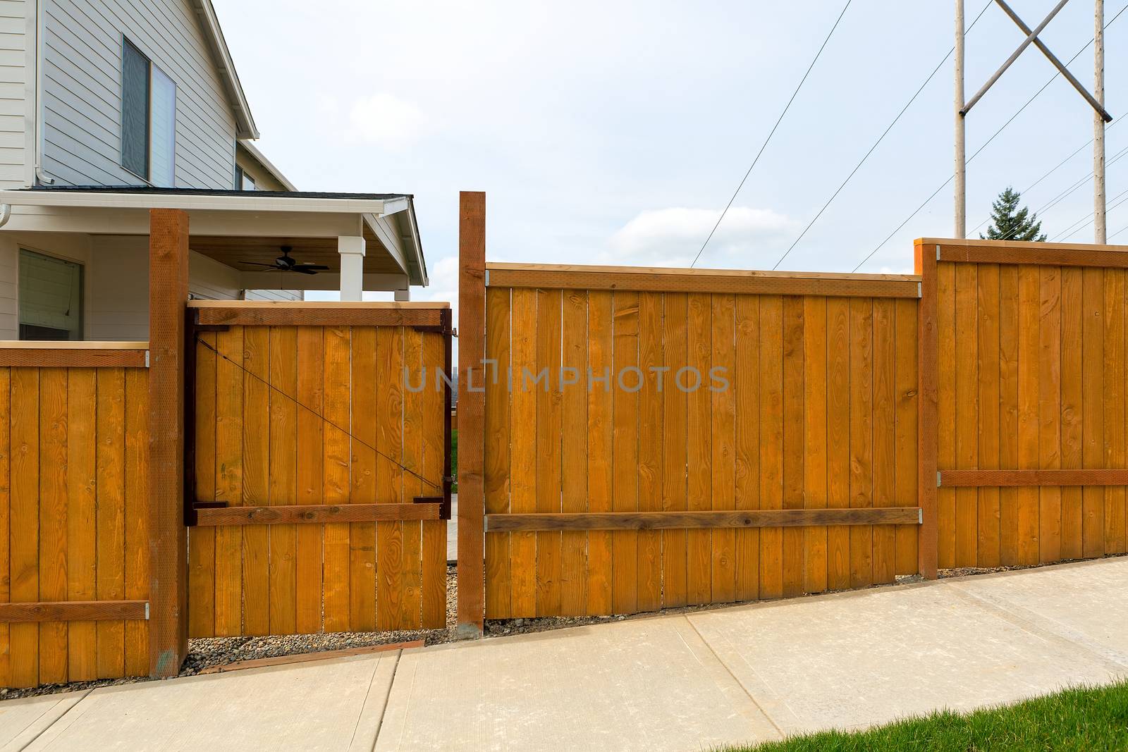 House Garden Backyard Wood Fence with Gate by jpldesigns