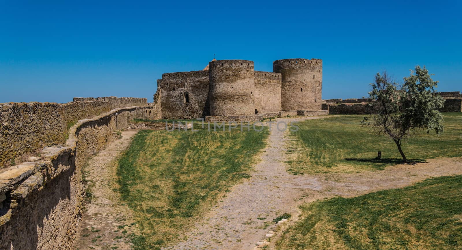 Akkerman Citadel in Bilhorod-Dnistrovskyi near Ukrainian Odessa city in a sunny day