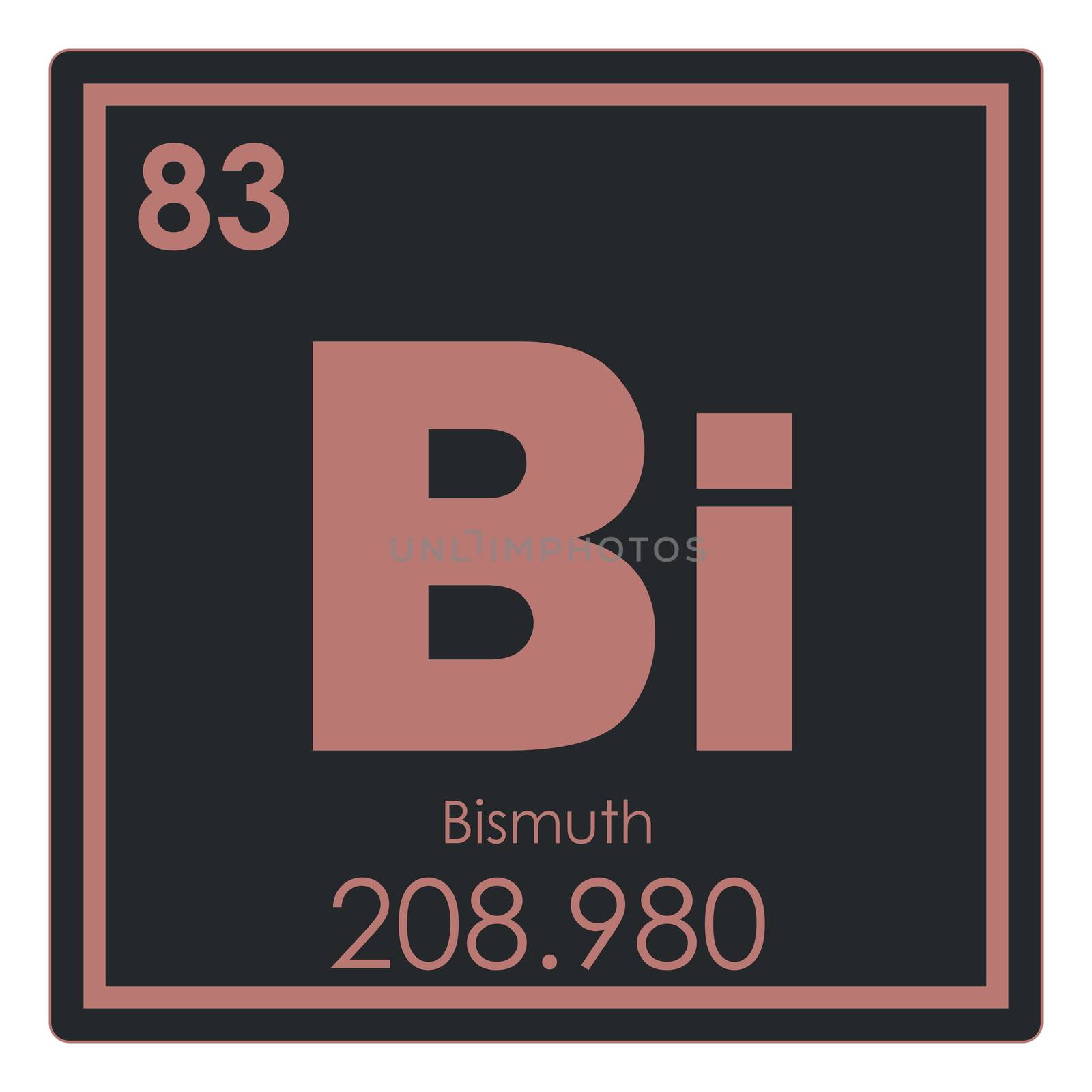 Bismuth chemical element periodic table science symbol