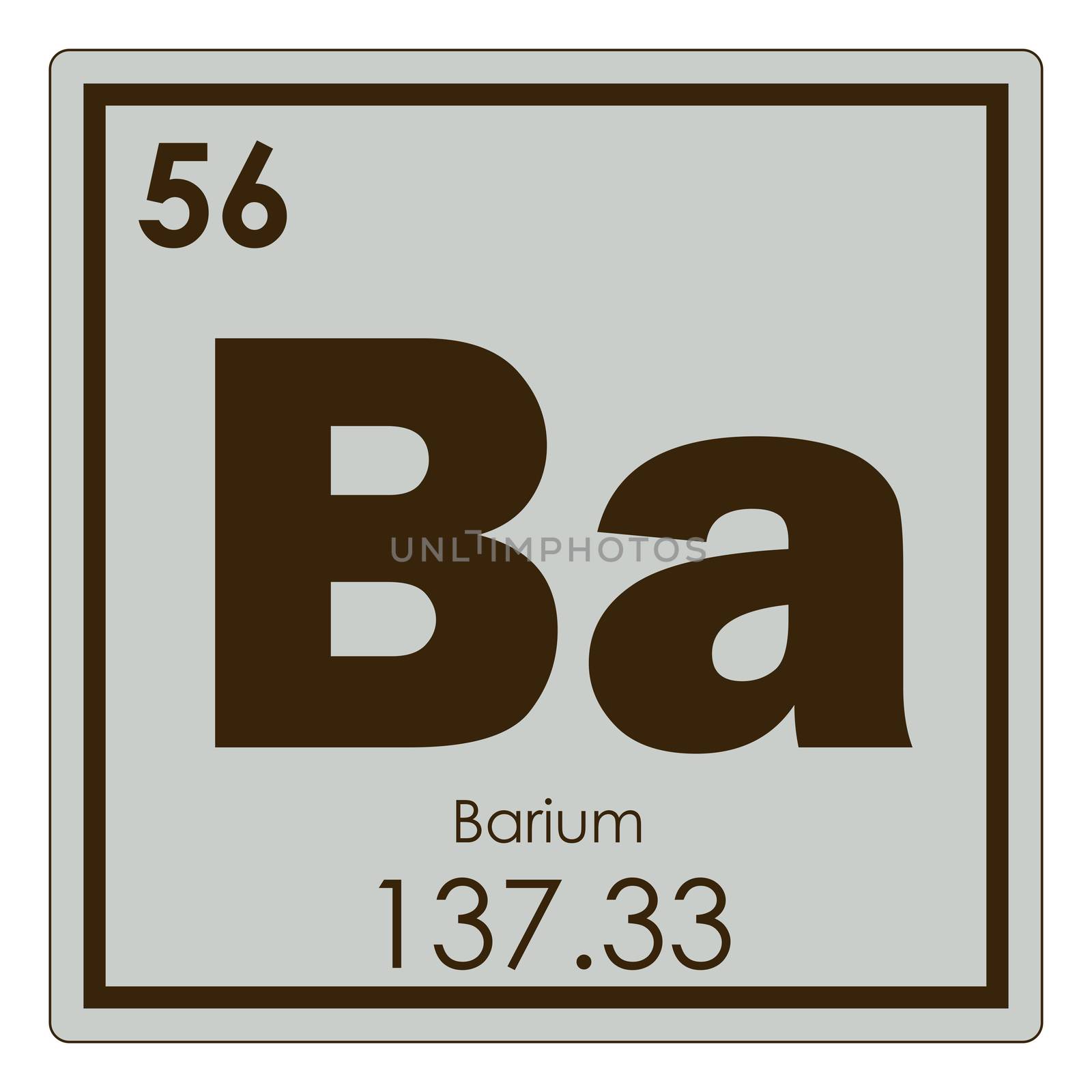 Barium chemical element periodic table science symbol