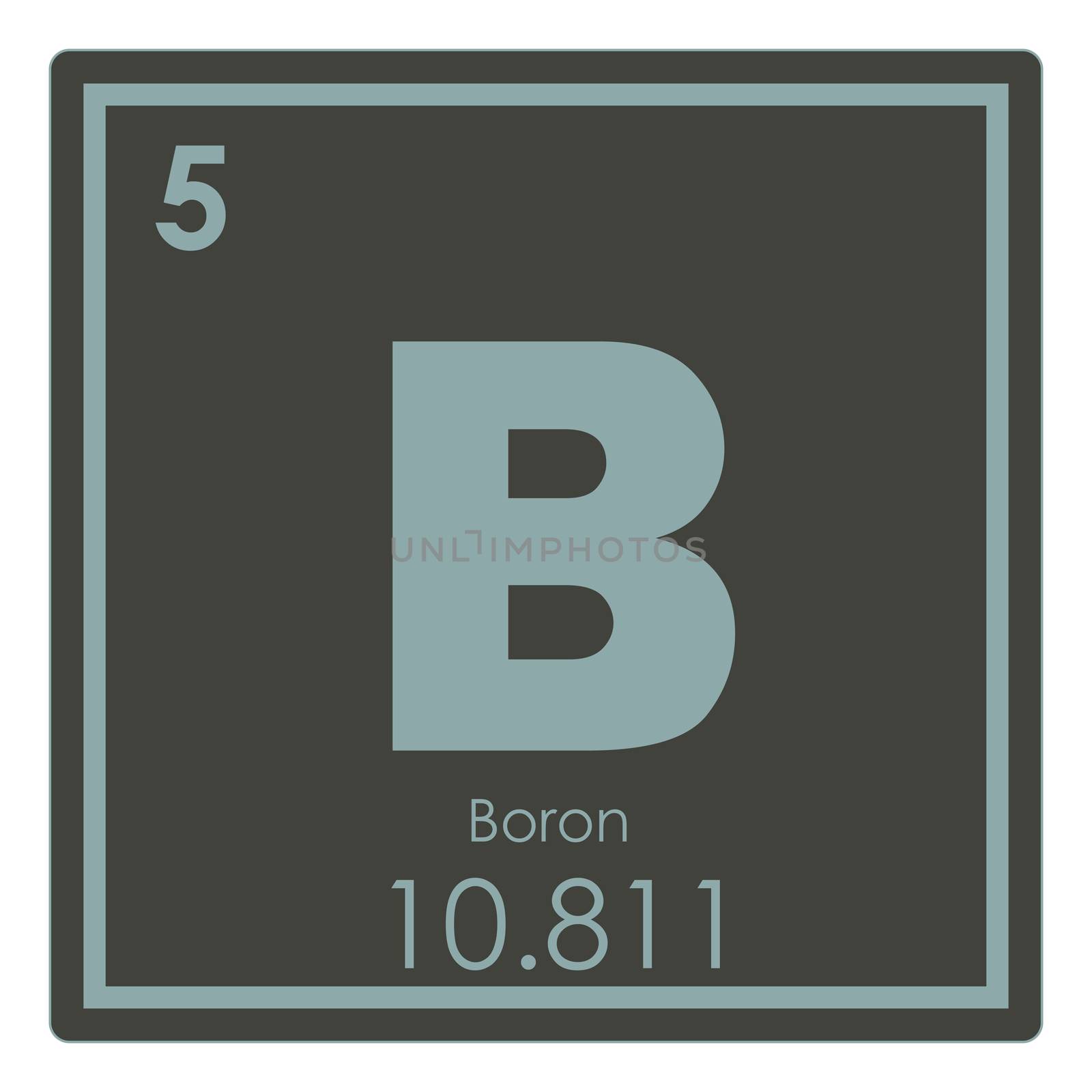 Boron chemical element periodic table science symbol