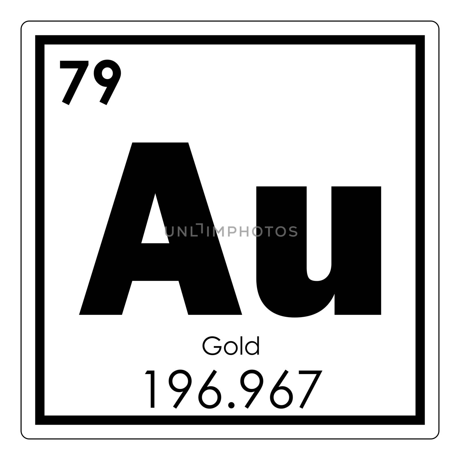 Gold chemical element by tony4urban