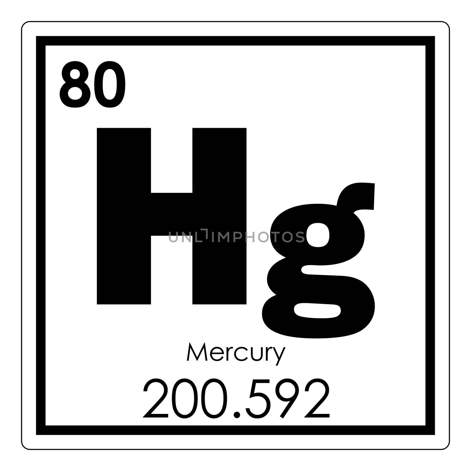 Mercury chemical element periodic table science symbol