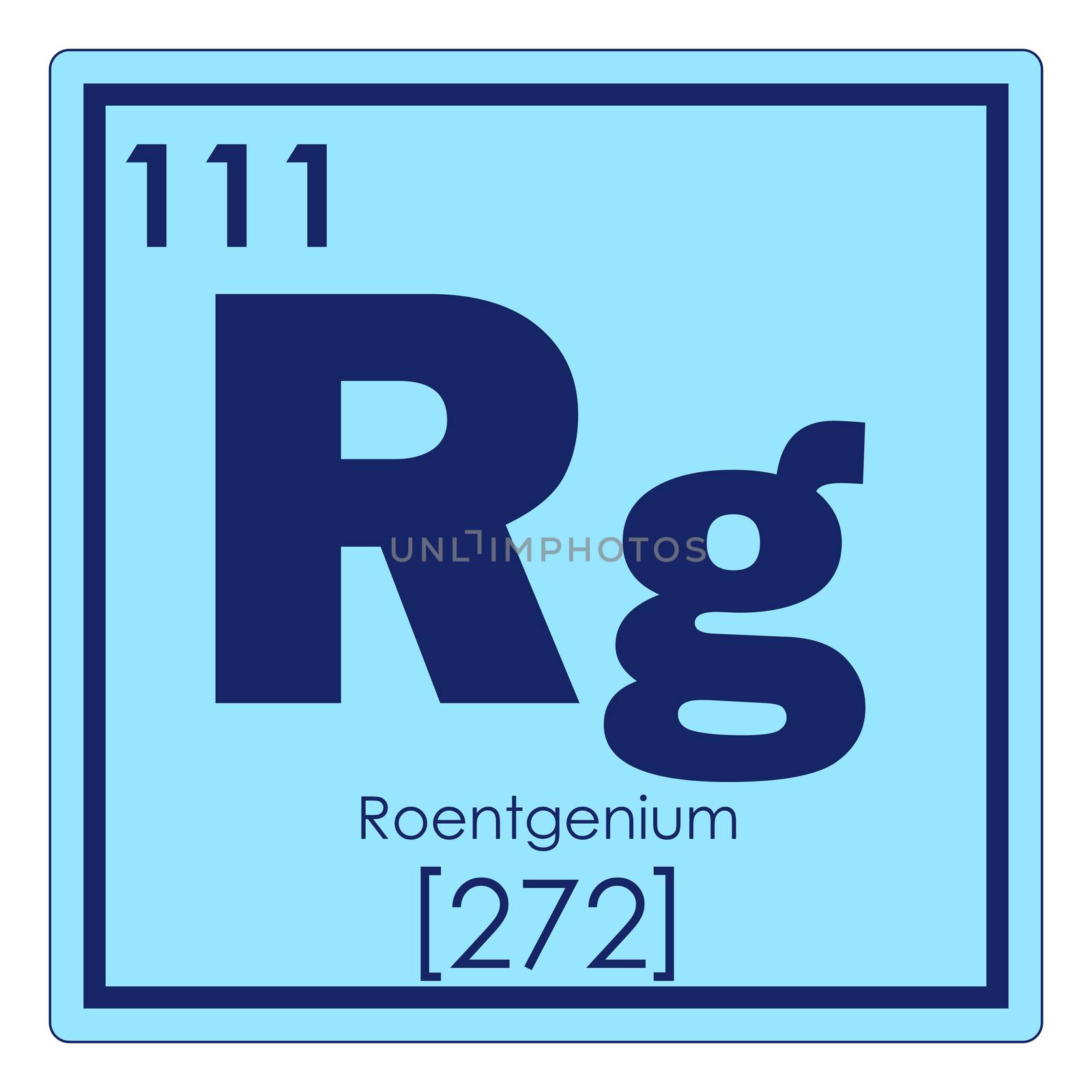 Roentgenium chemical element periodic table science symbol