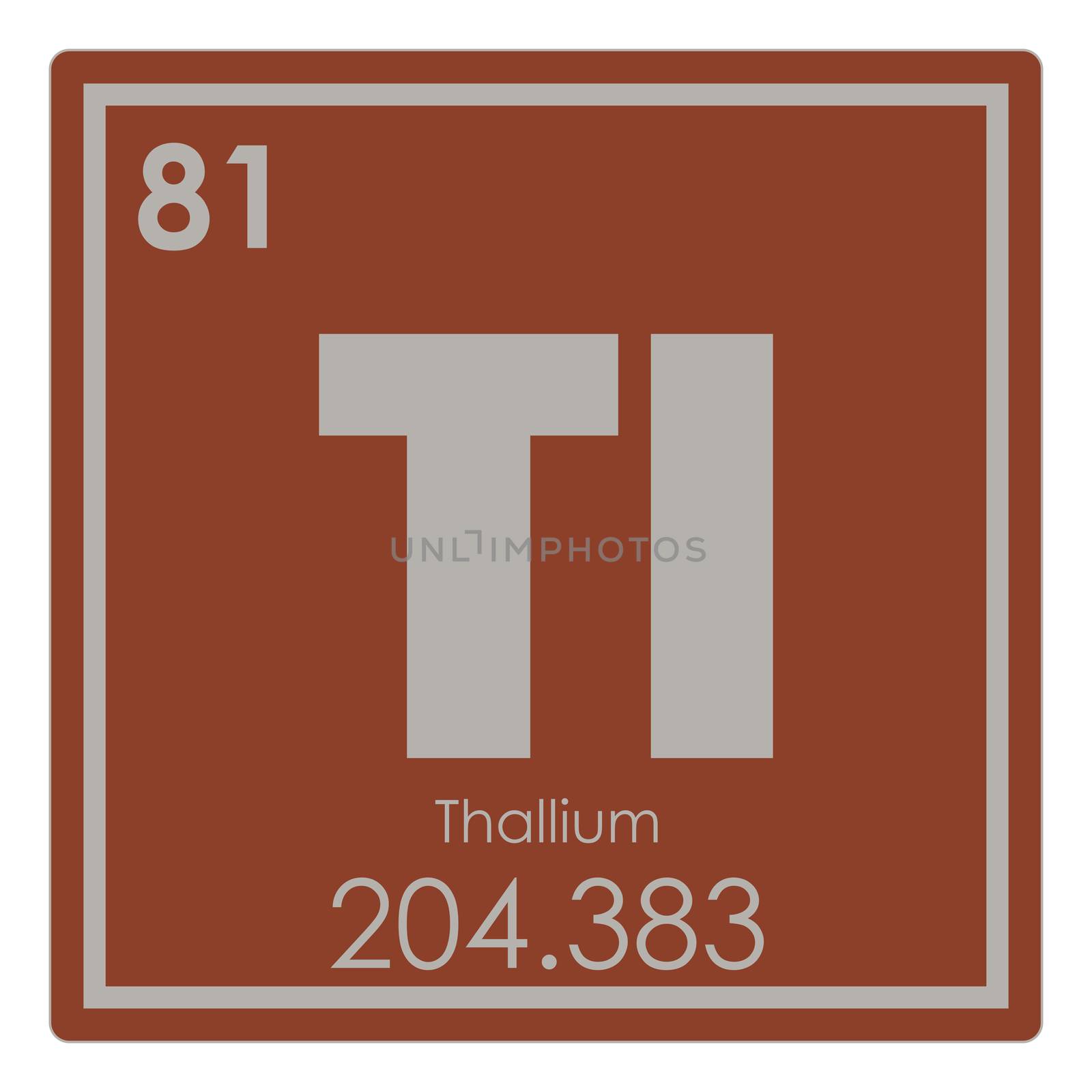 Thallium chemical element periodic table science symbol
