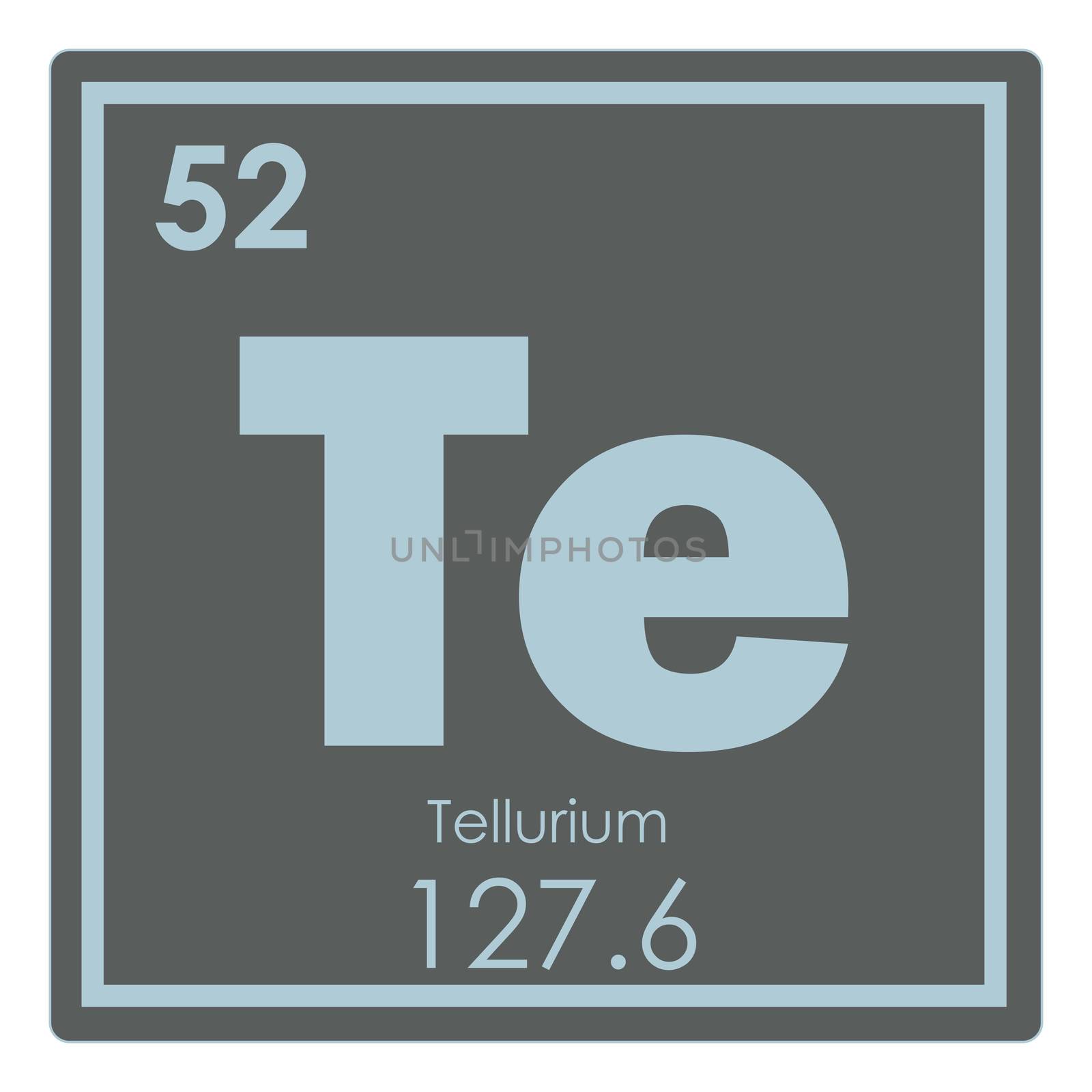 Tellurium chemical element periodic table science symbol