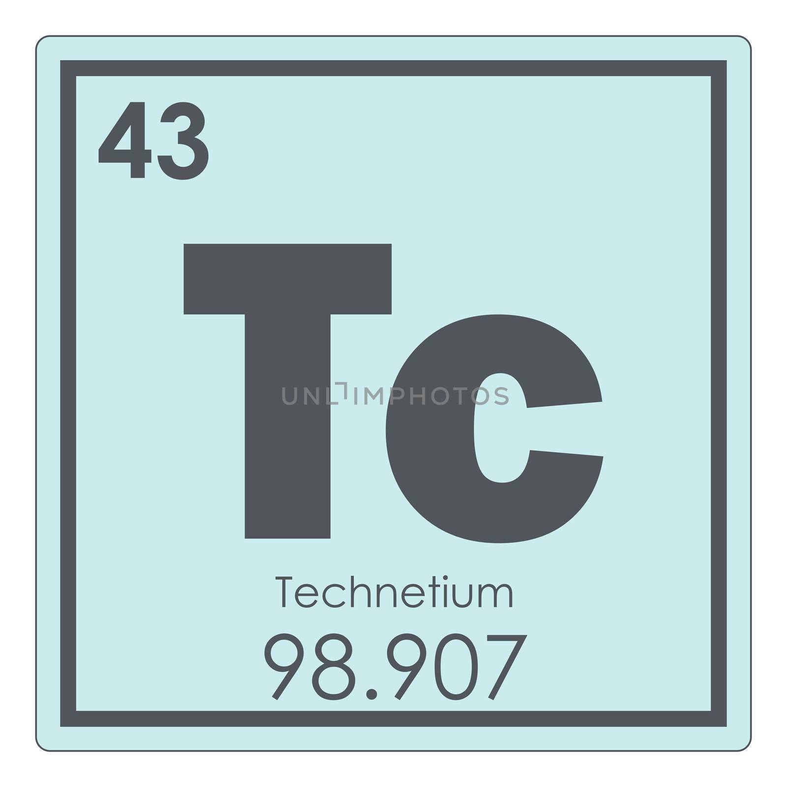 Technetium chemical element periodic table science symbol