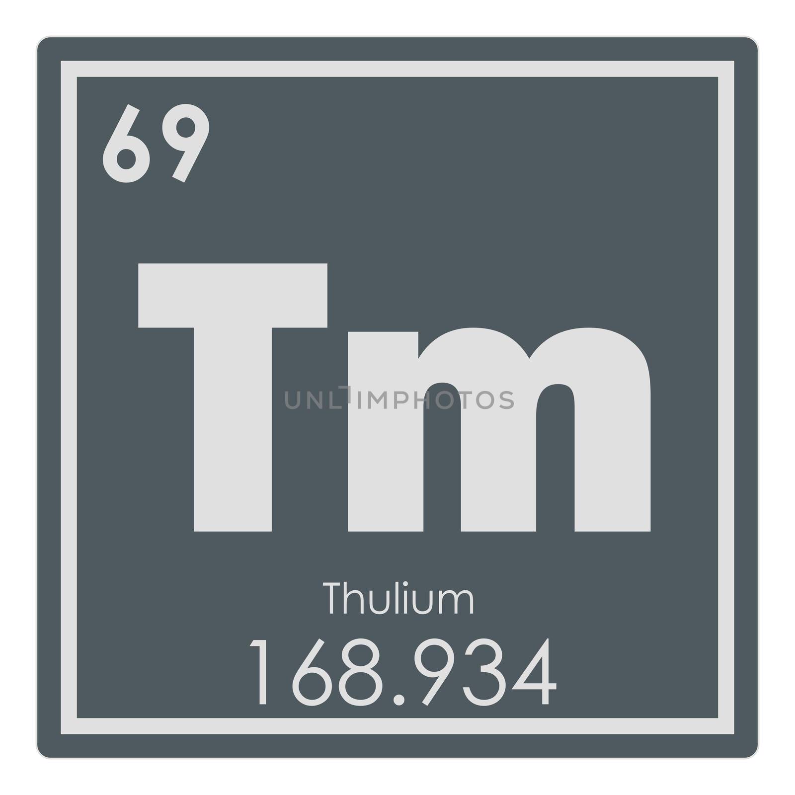 Thulium chemical element periodic table science symbol