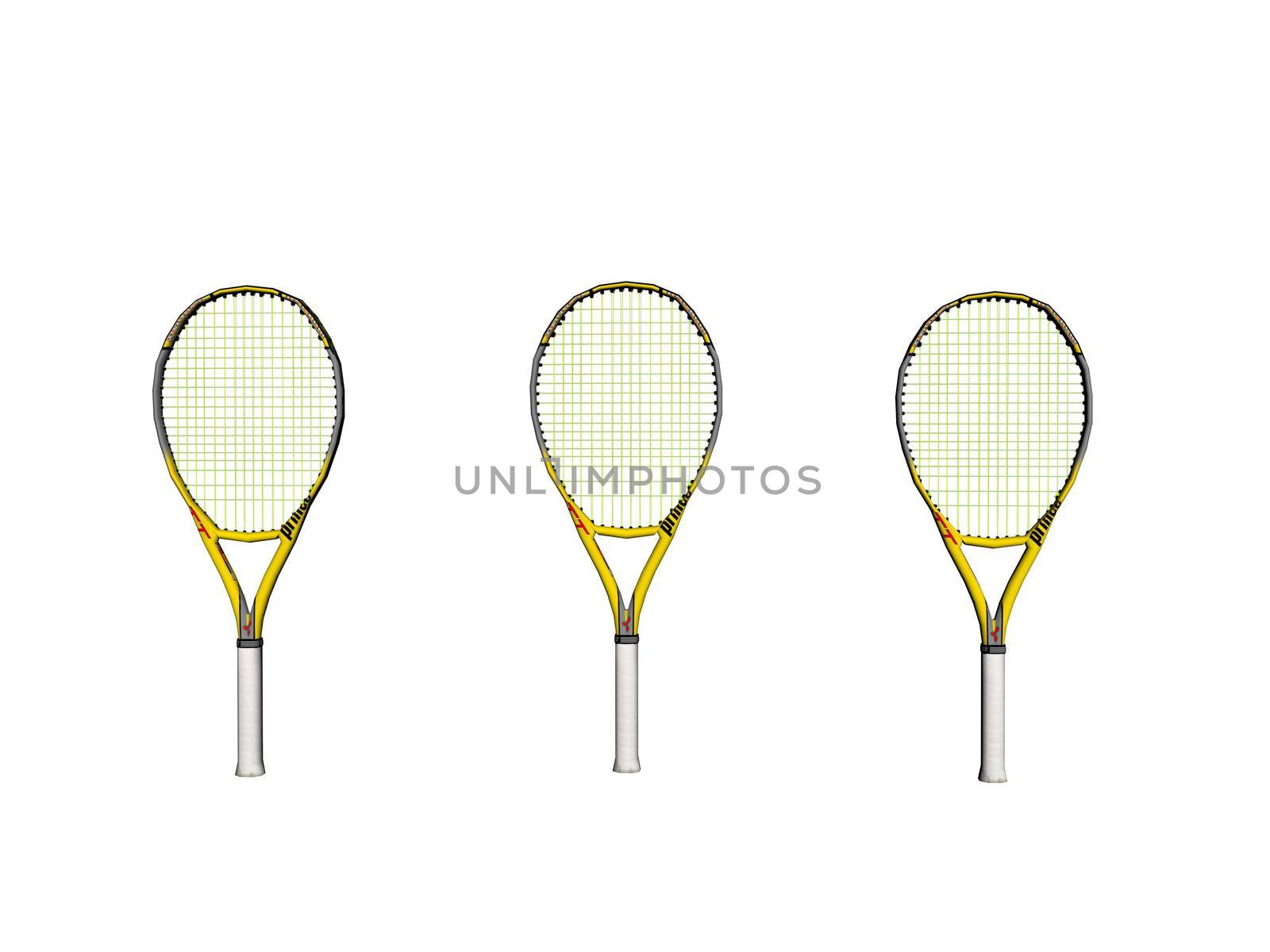 tennis racket equipment icon illustration design - 3d rendering by mariephotos