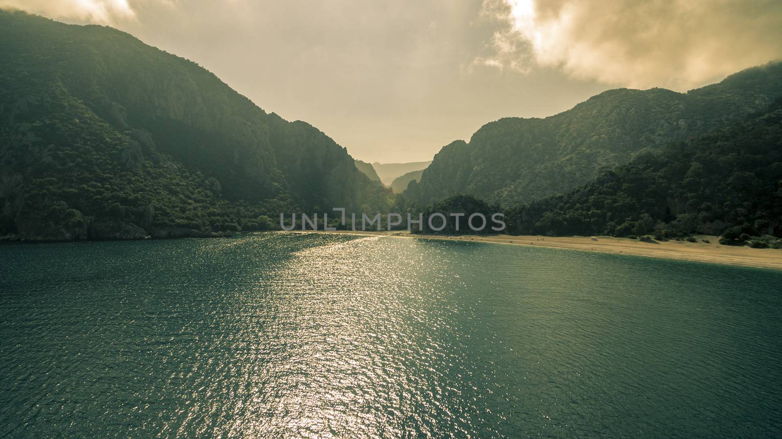 Calm ocean surface mediterranean Sea Antalya Turkey