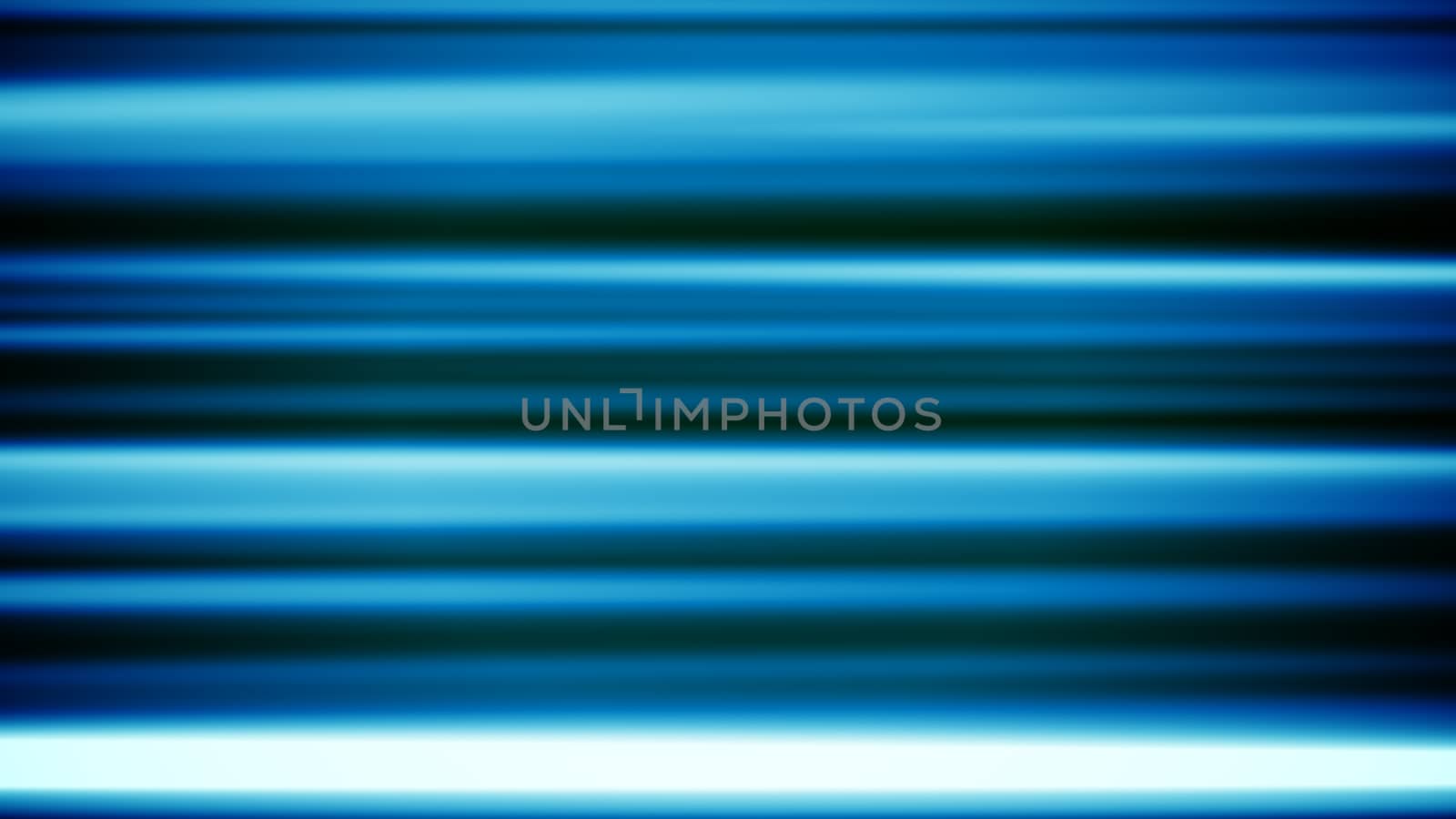 A holographic 3d rendering of thin horizontal blue and white pipes glowing optimistically in the black background in a soft focus version. The sparkling tubes look arty.