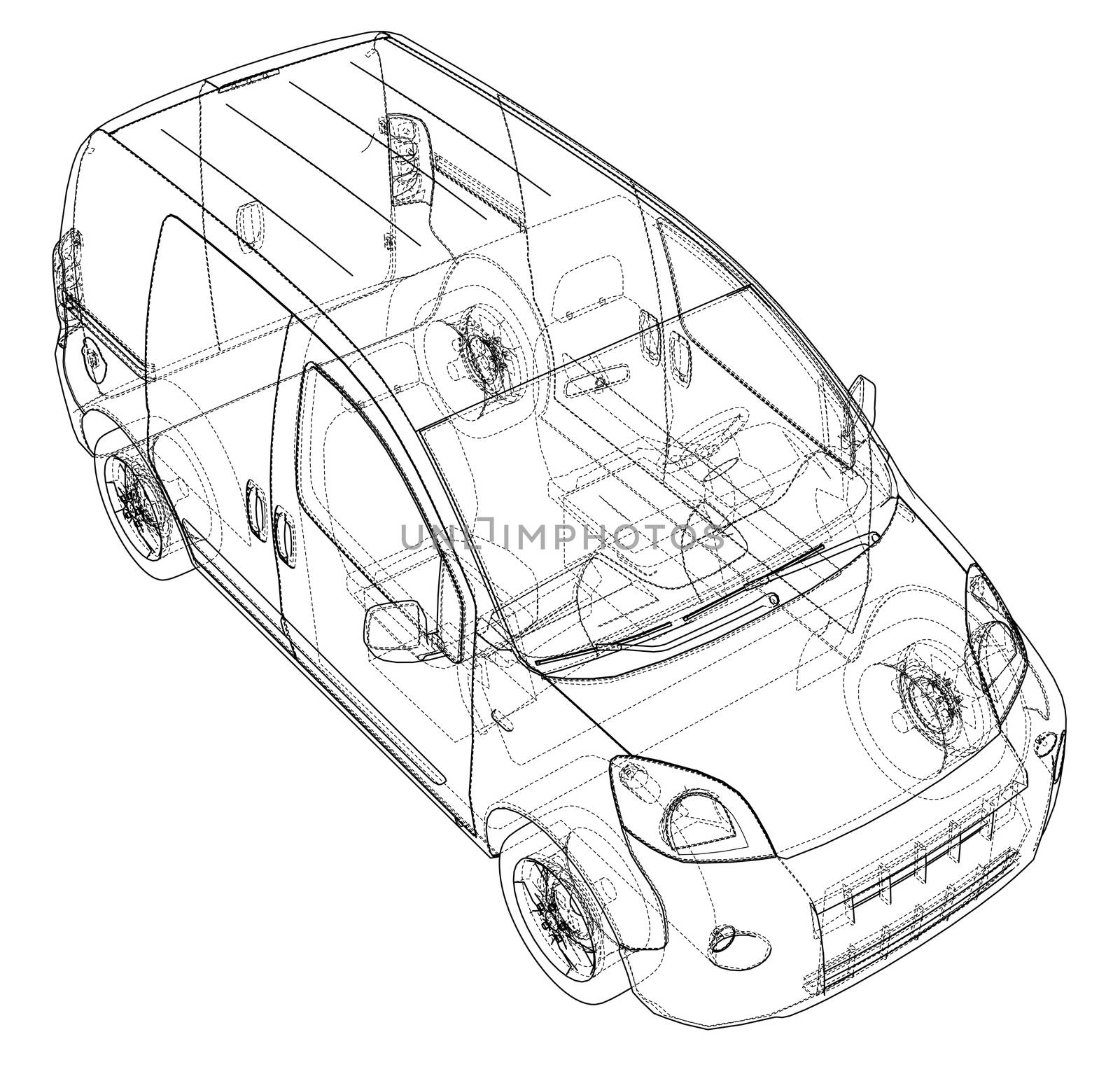 Concept car blueprint by cherezoff