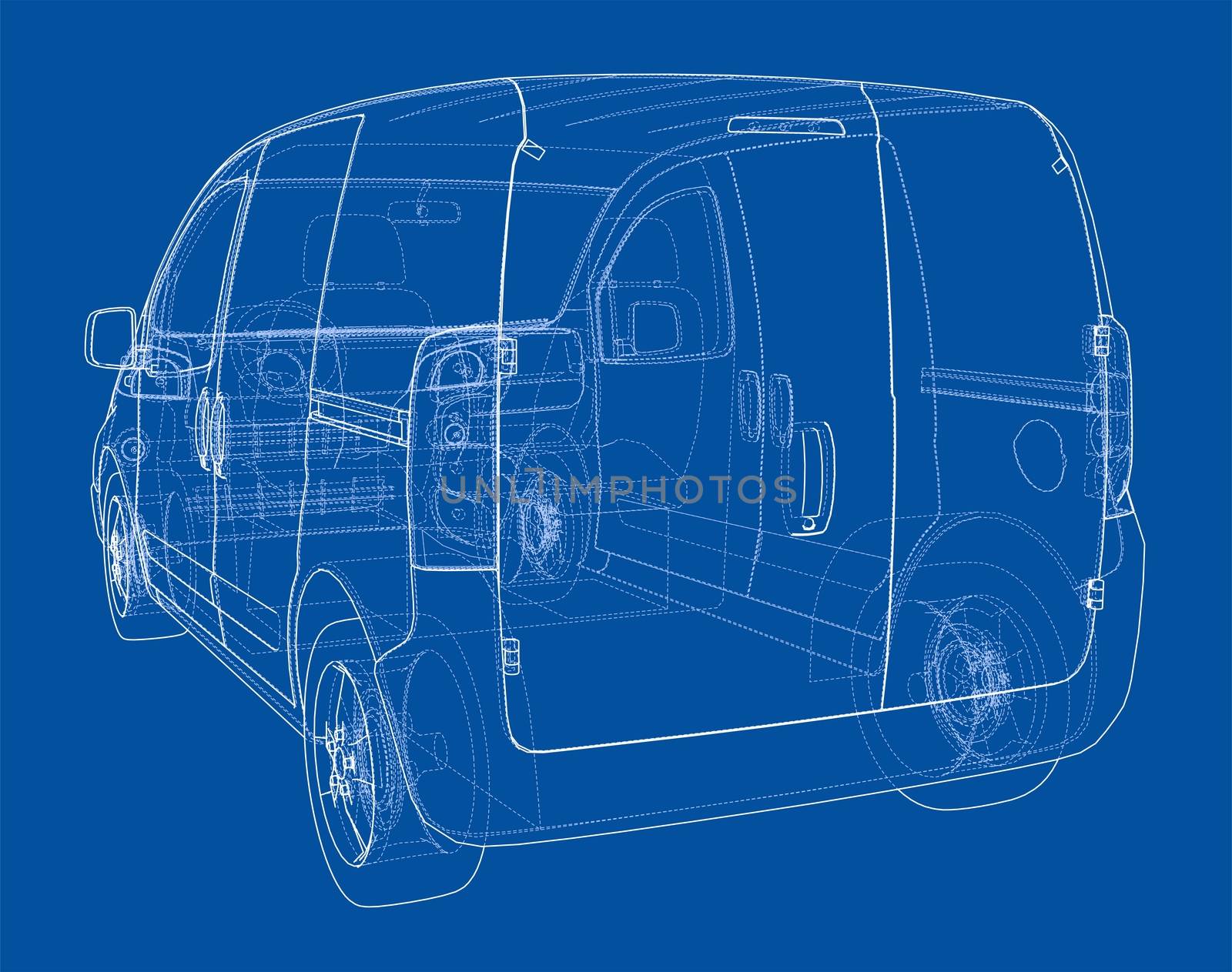 Concept car blueprint by cherezoff