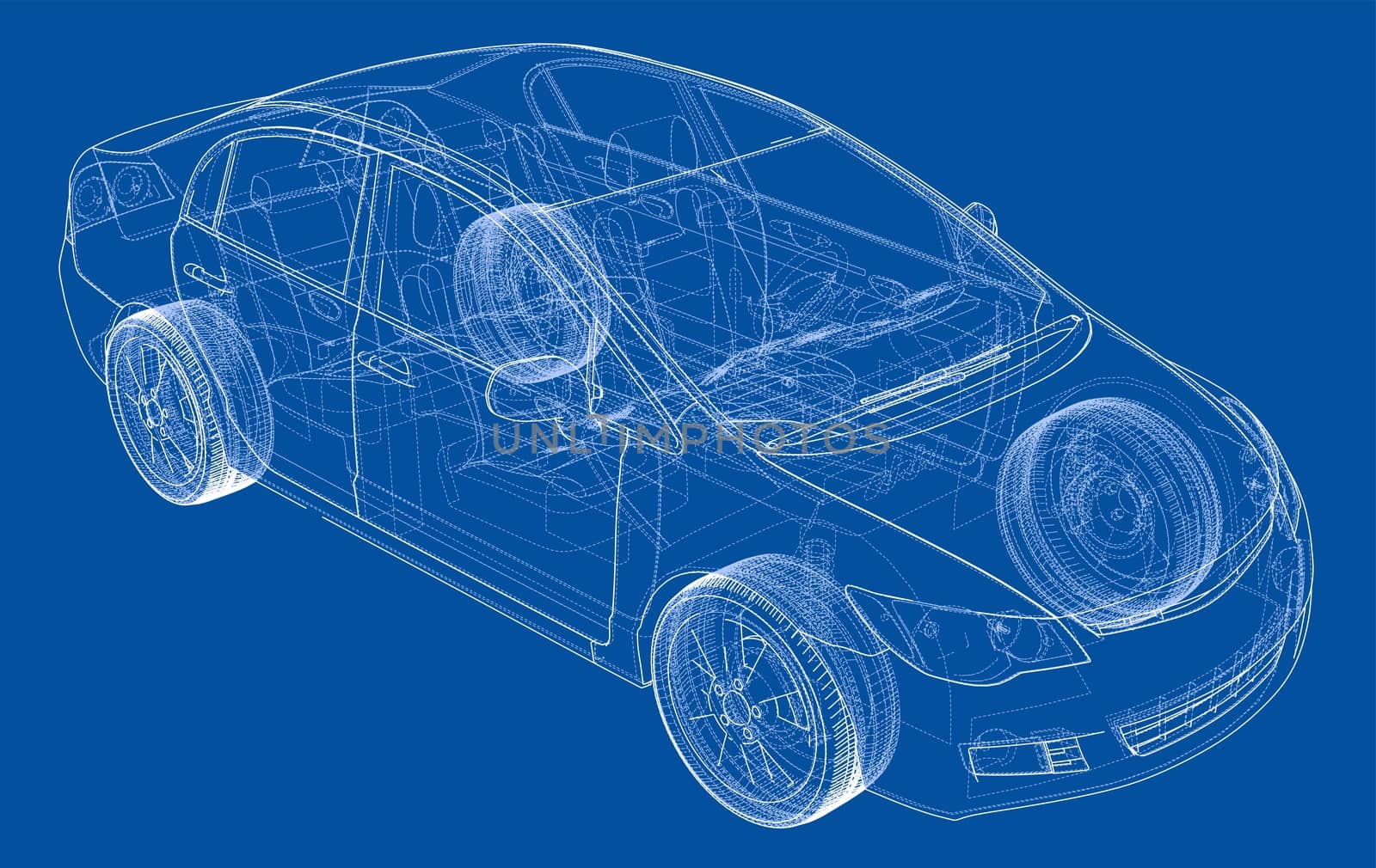 Concept car blueprint by cherezoff