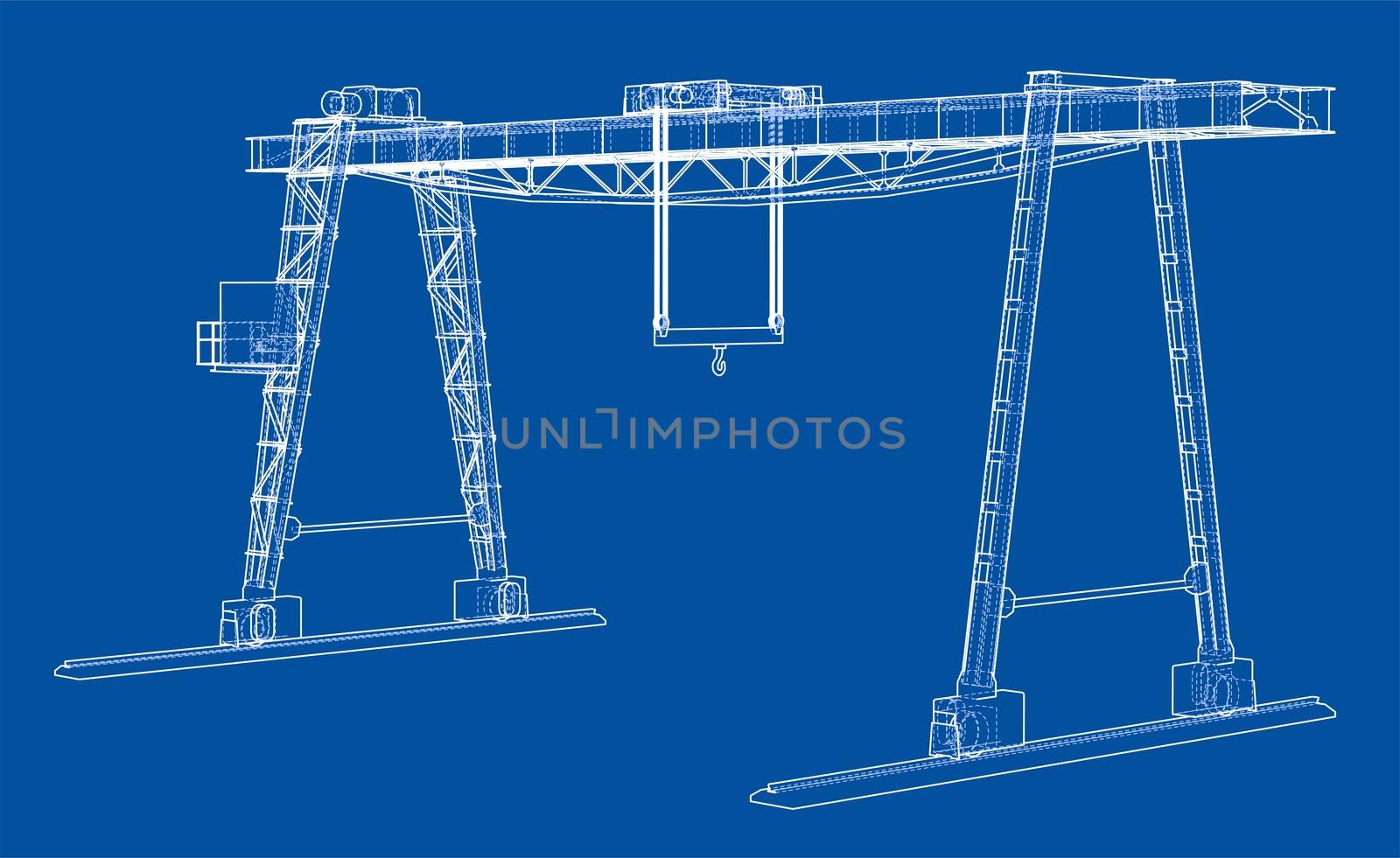 Gantry crane blueprint by cherezoff