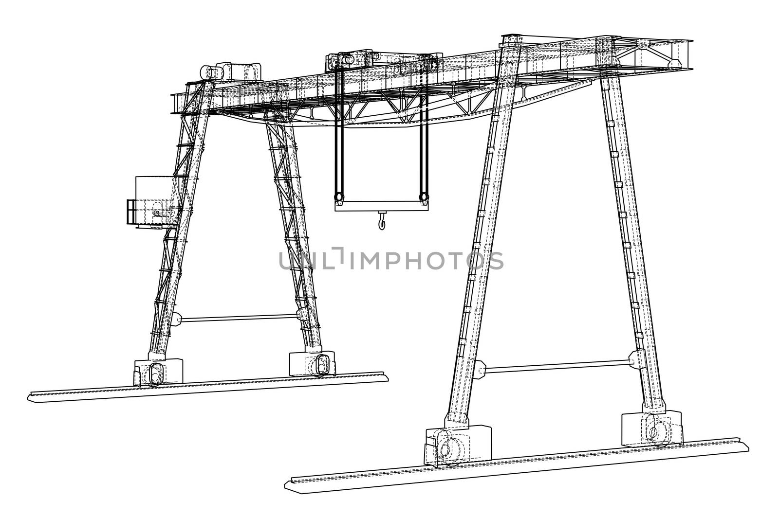 Gantry crane blueprint by cherezoff