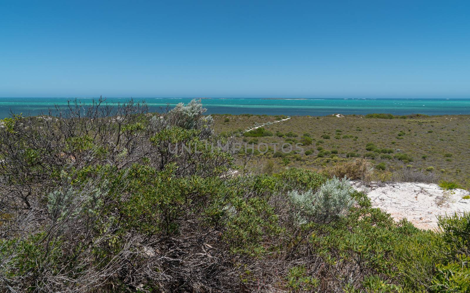Coastal landscape close to Cervantes on a stormy day, Western Australia