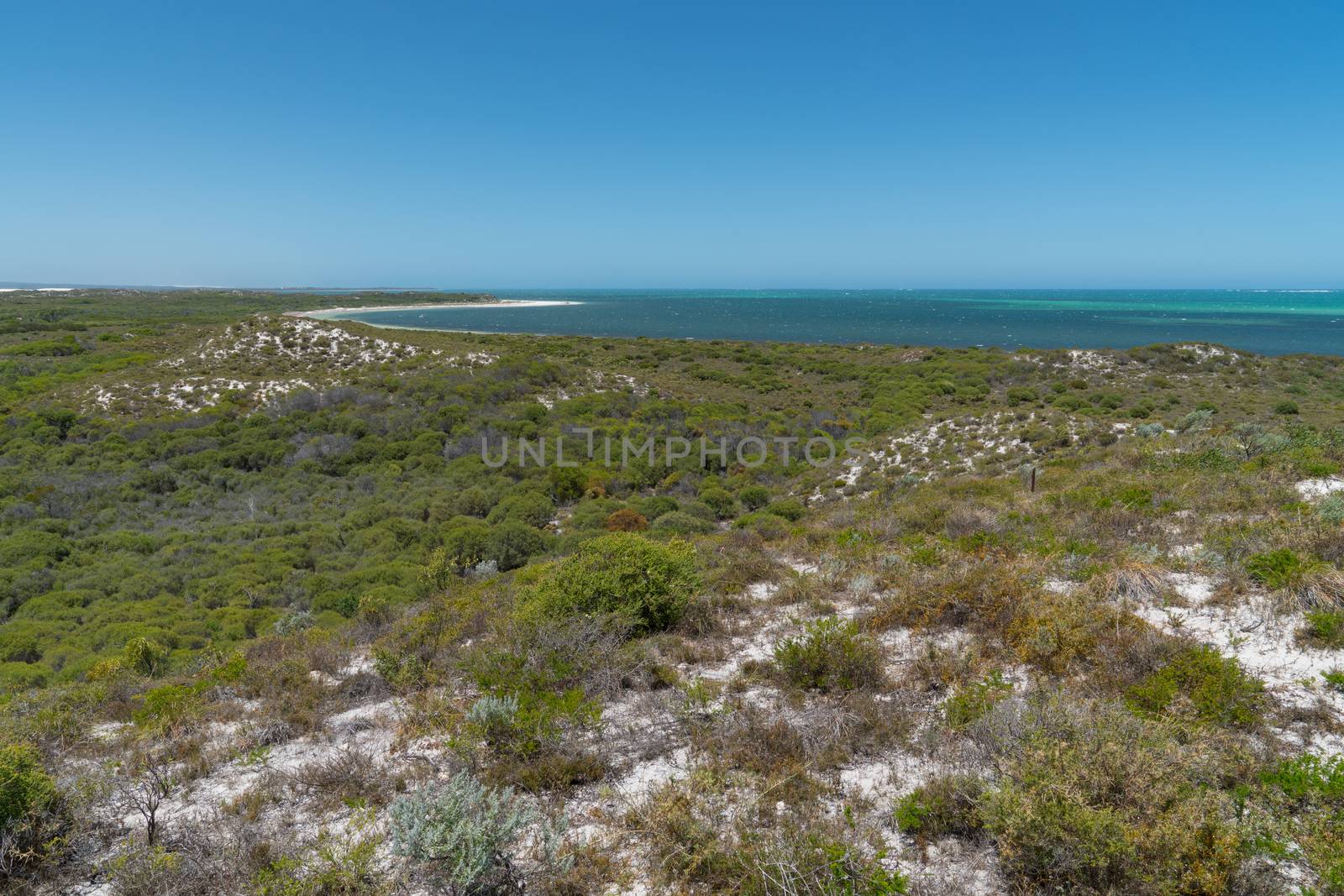 Coastal landscape close to Cervantes on a stormy day, Western Australia