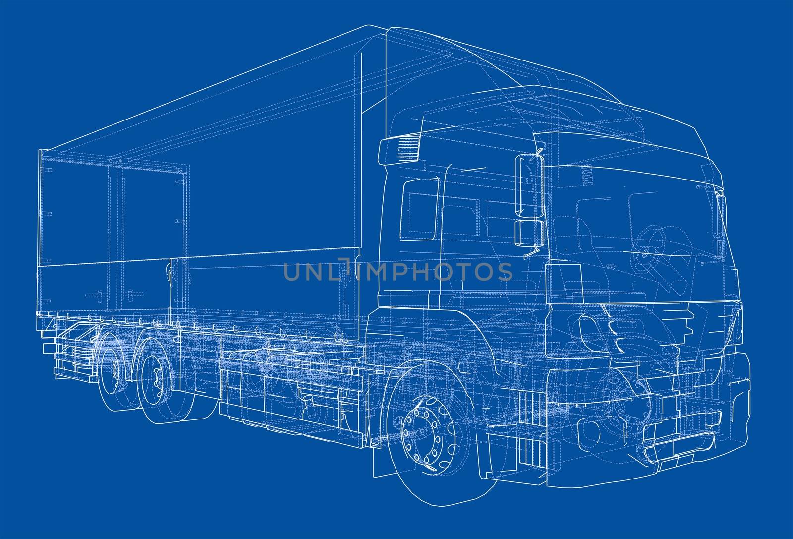 European truck outlined by cherezoff
