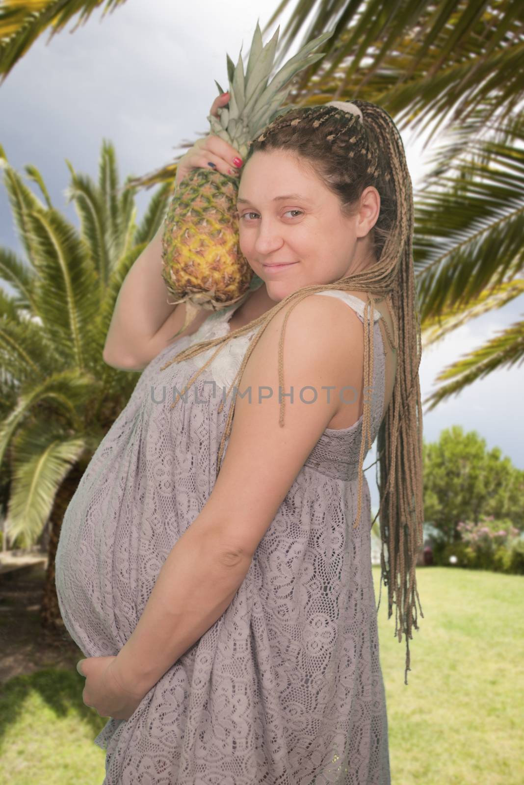 Woman Pregnant Pineapple by vilevi