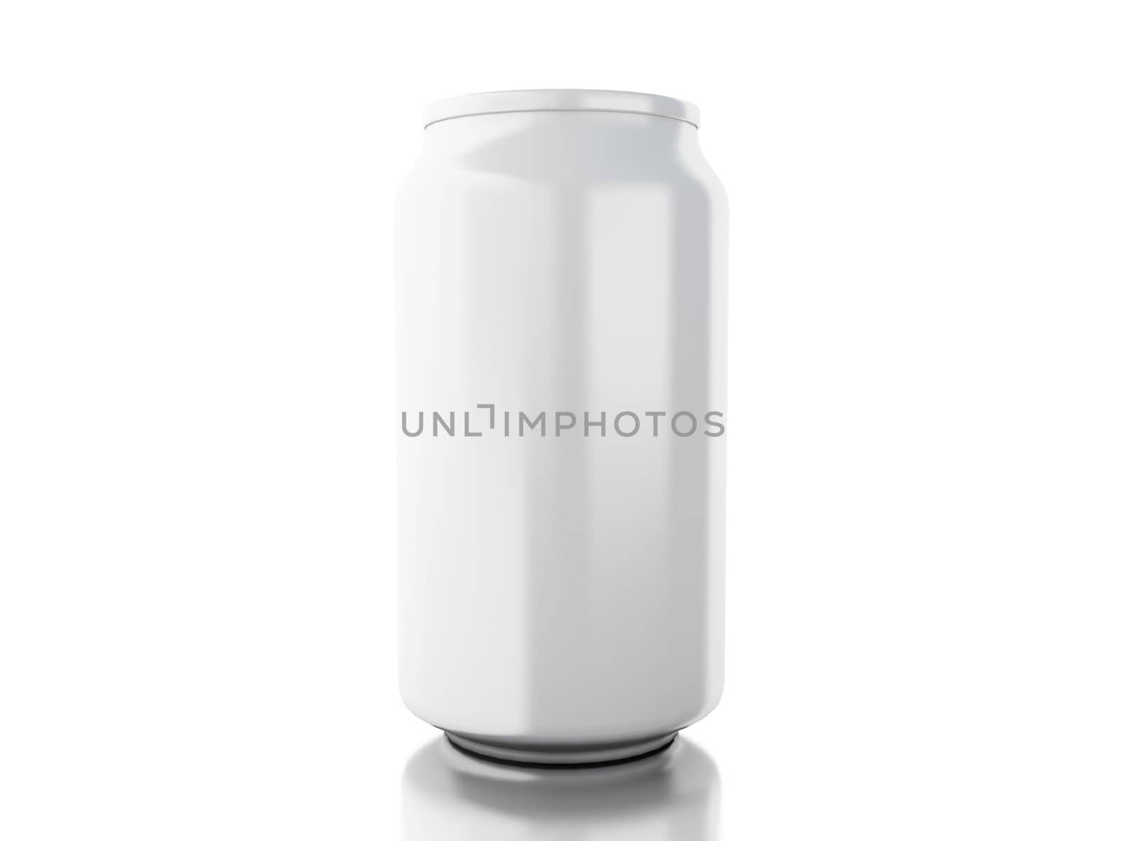 3d illustration. Aluminium soda can mockup concept. Product Packing. Isolated white background