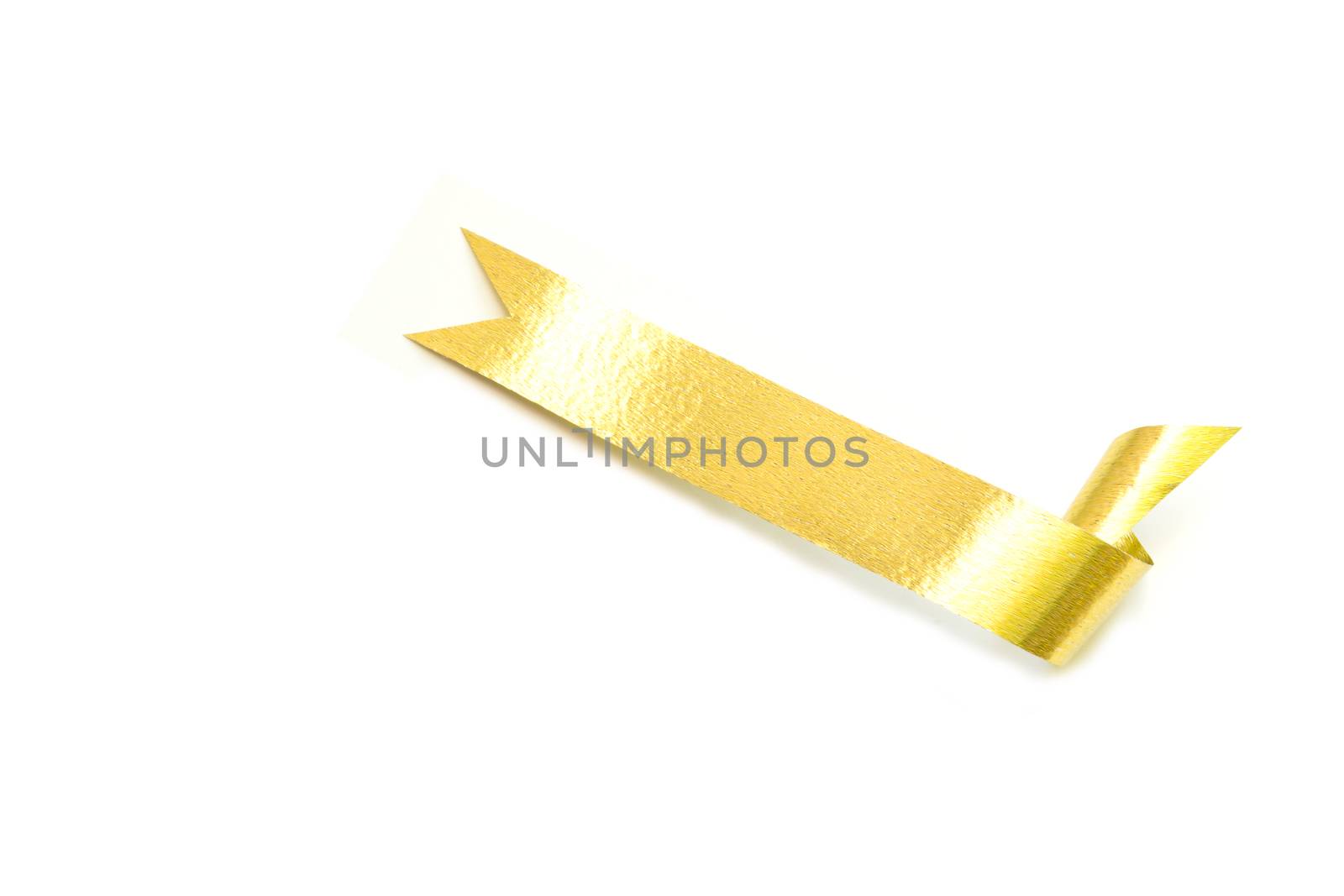 the spiral golden ribbon isolated on white background. by kirisa99