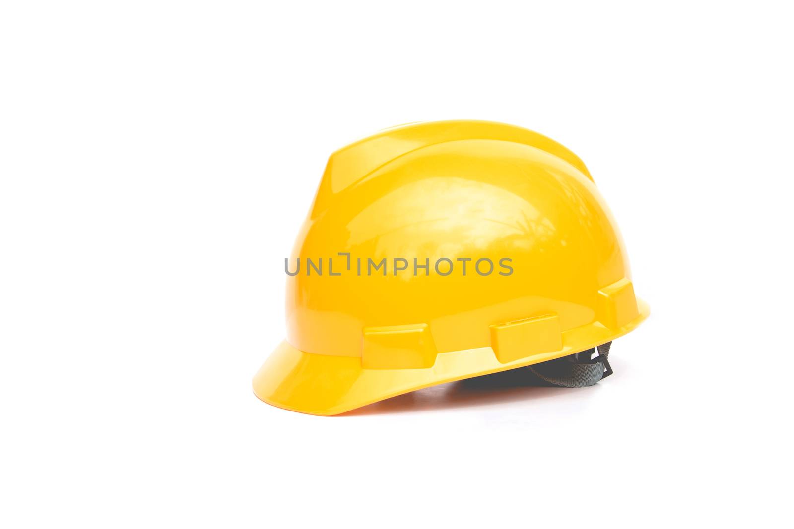 Construction Helmet, yellow safety helmet on white background by kirisa99