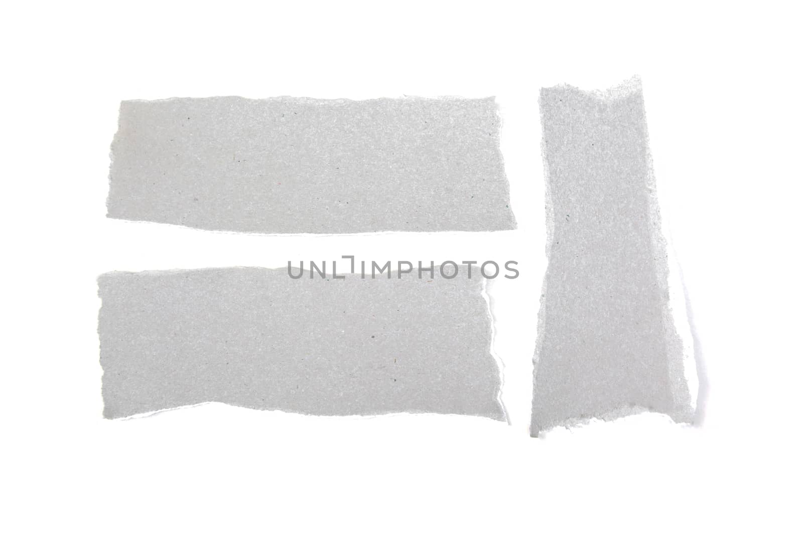 collection of white ripped pieces of paper isolated on white bac by kirisa99