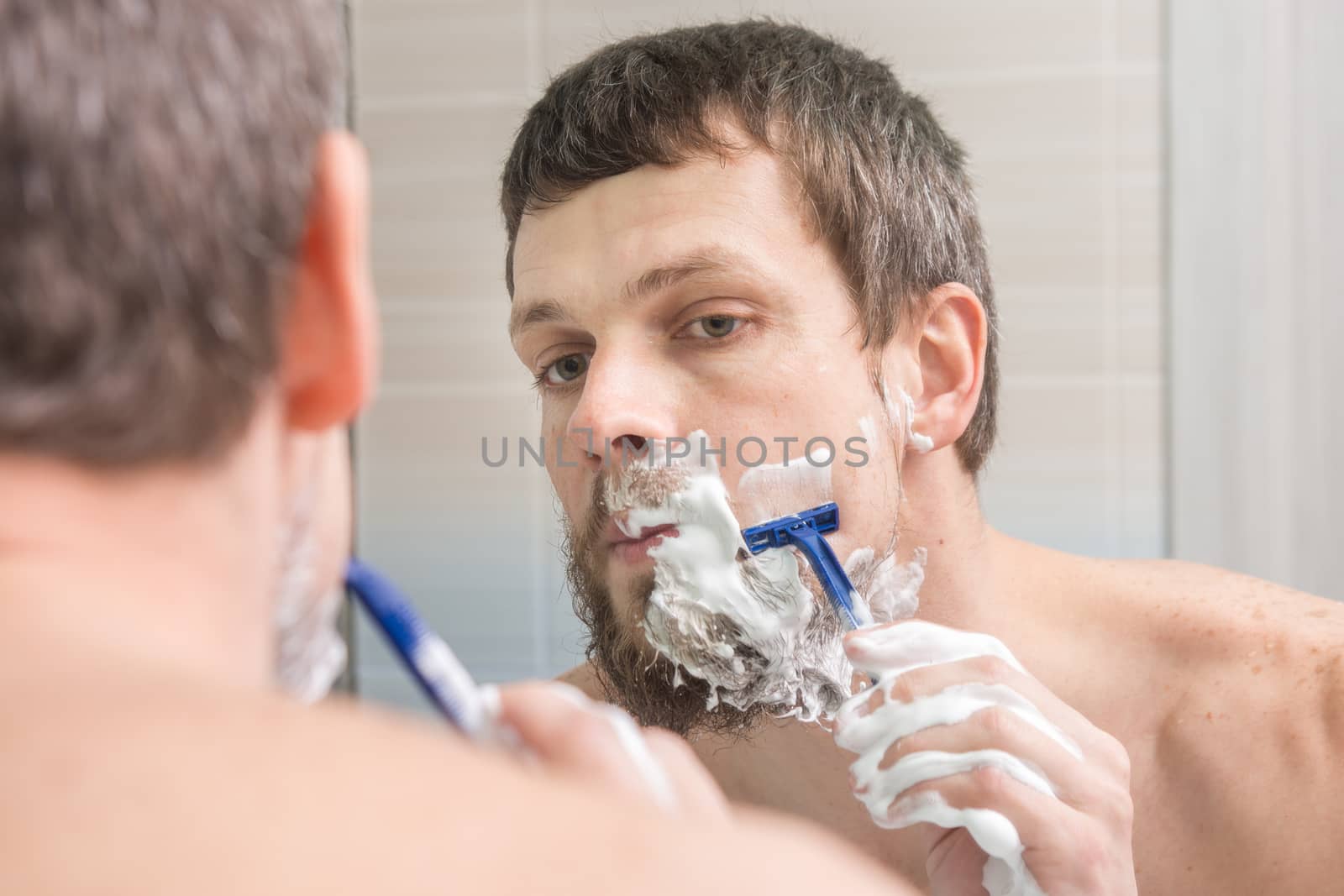 The man decided to change the image and completely shaves