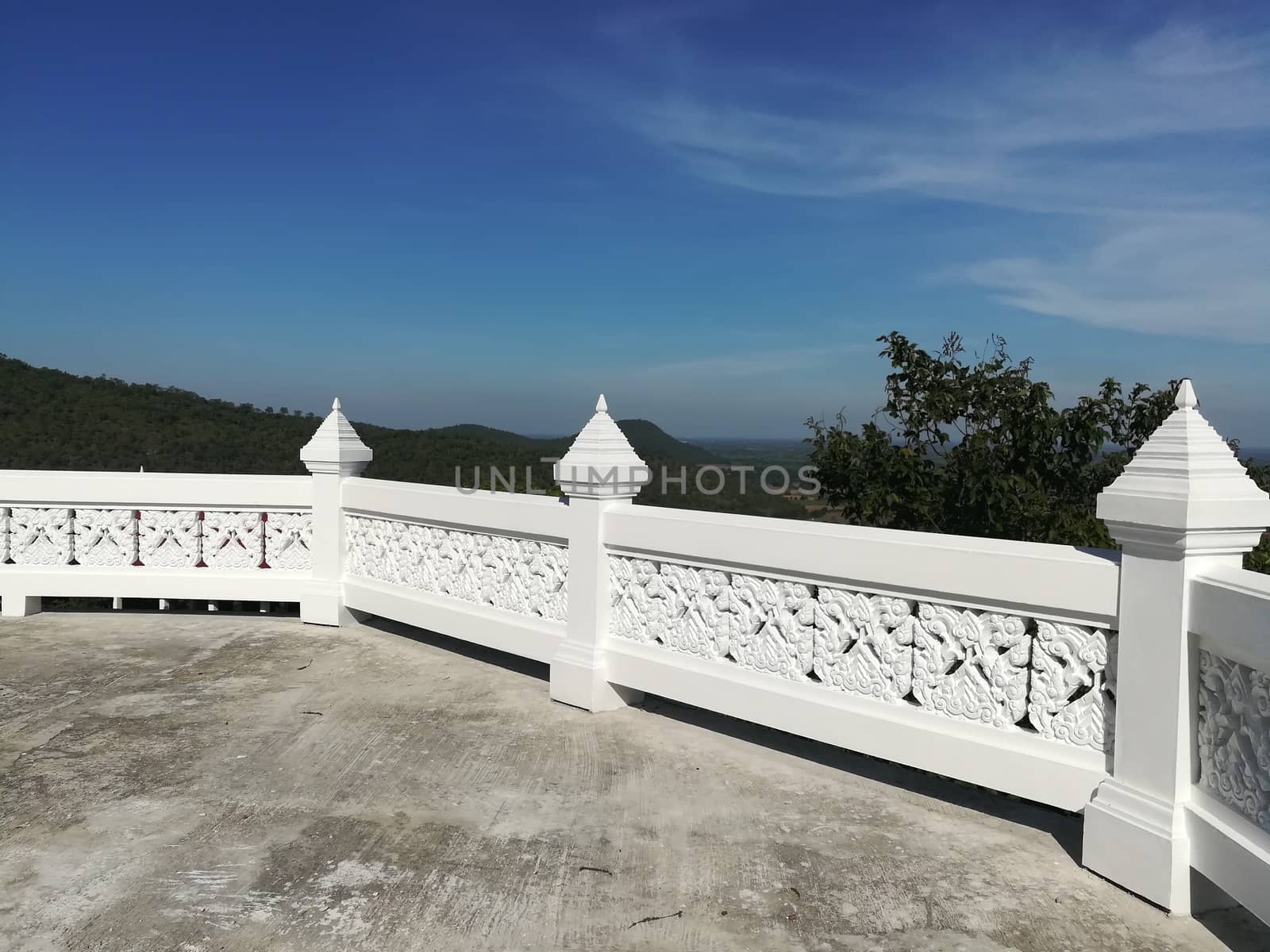 Worship Buddhist pavilion statue at Temple in Thailand  And his by shatchaya