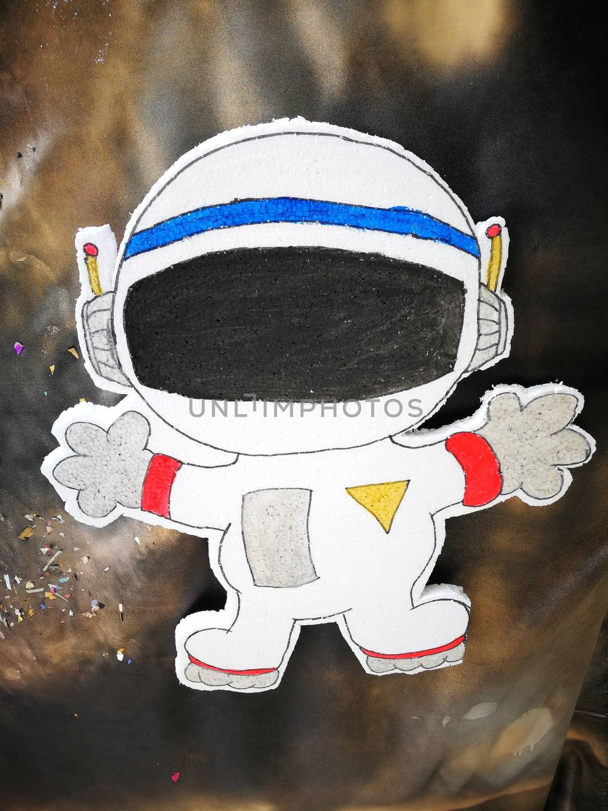 Spacecraft item cartoon in student board