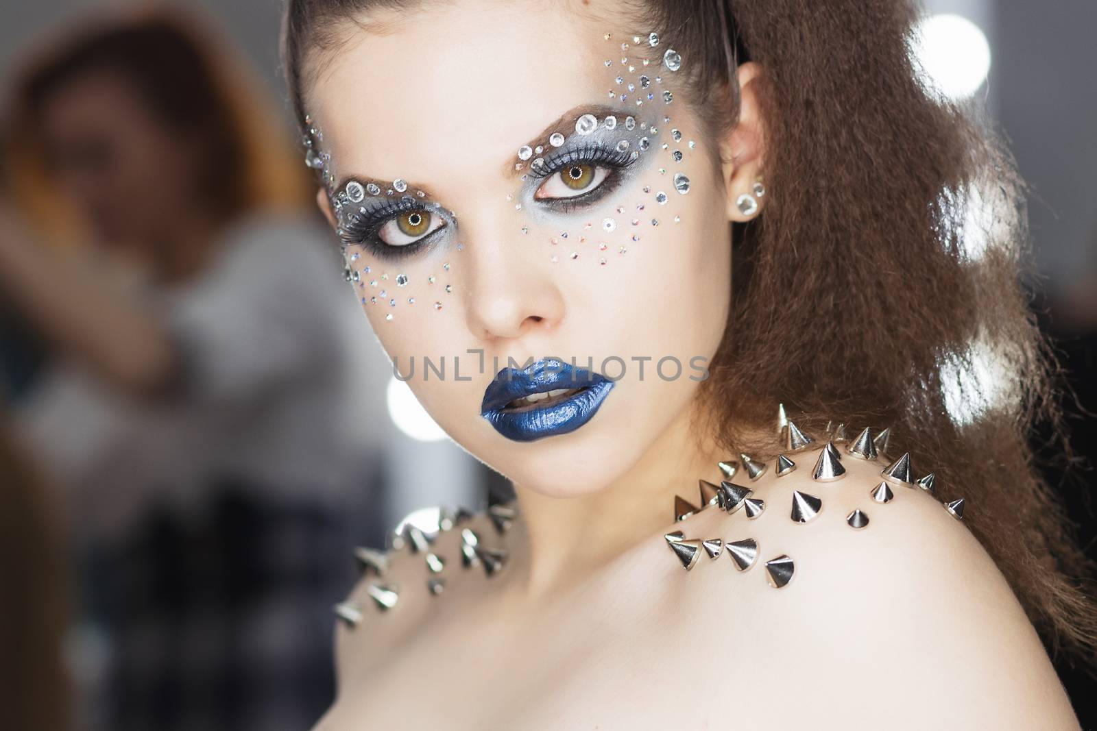 Winter Beauty Woman. Holiday Make-up. Fashion Art Portrait Of Beautiful Girl.