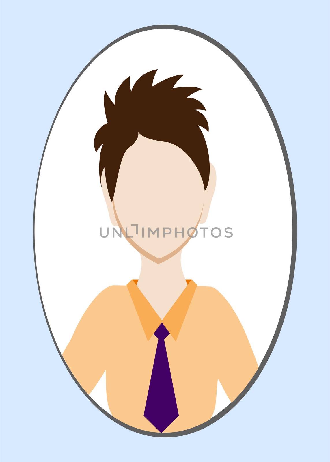 Male avatar or pictogram for social networks. Modern flat colorful style. by Adamchuk