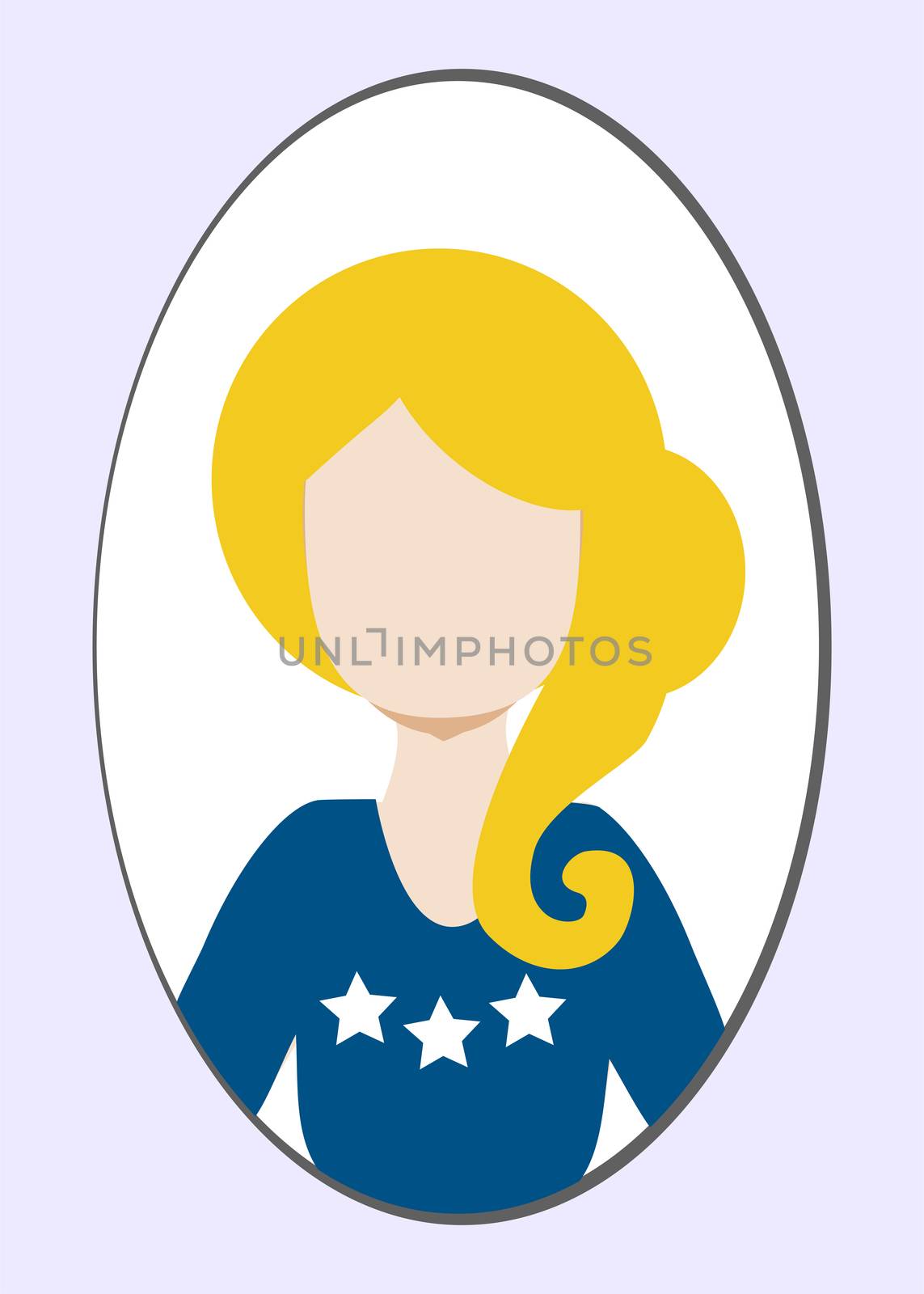 Female avatar or pictogram for social networks. Modern flat colorful style. by Adamchuk