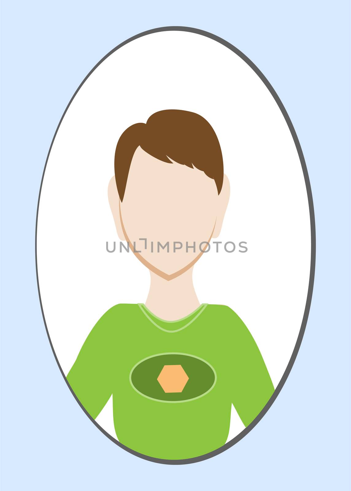 Male avatar or pictogram for social networks. Modern flat colorful style. by Adamchuk