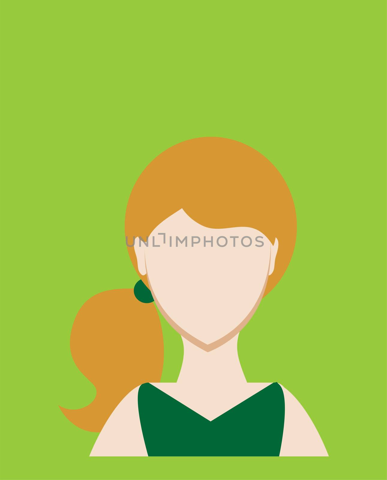 Female avatar or pictogram for social networks. Modern flat colorful style. by Adamchuk