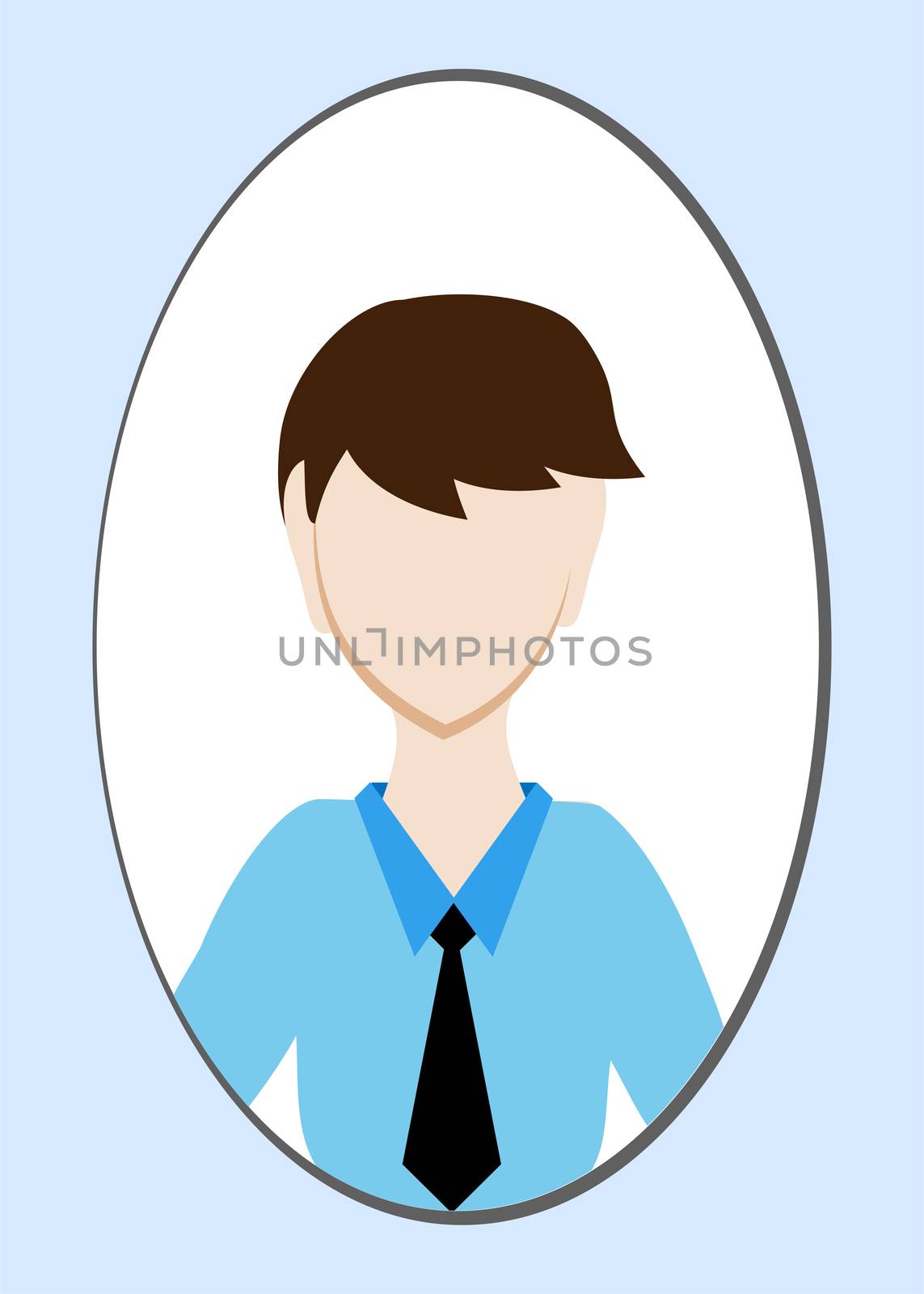 Male avatar or pictogram for social networks. Modern flat colorful style. illustration