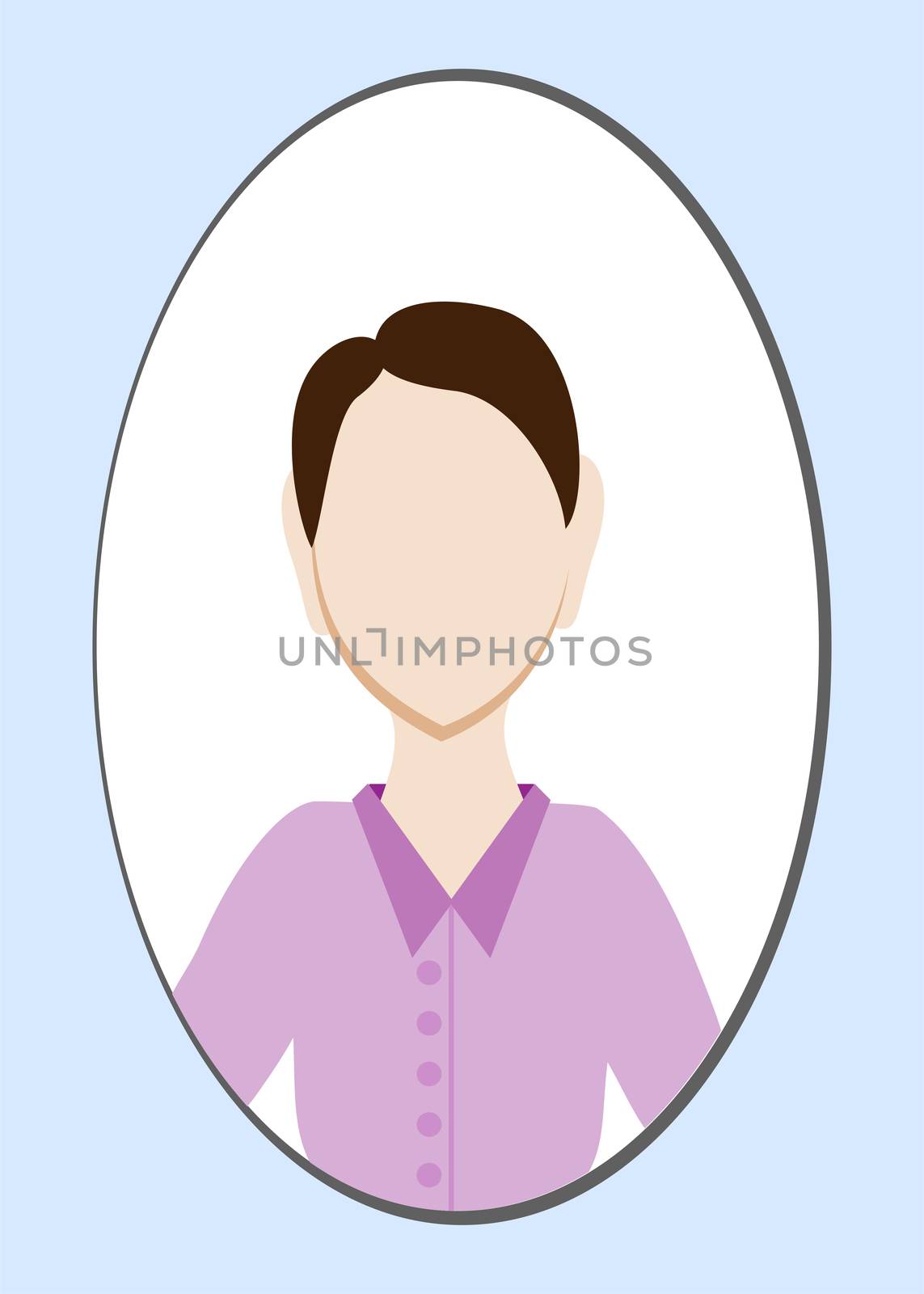 Male avatar or pictogram for social networks. Modern flat colorful style. illustration