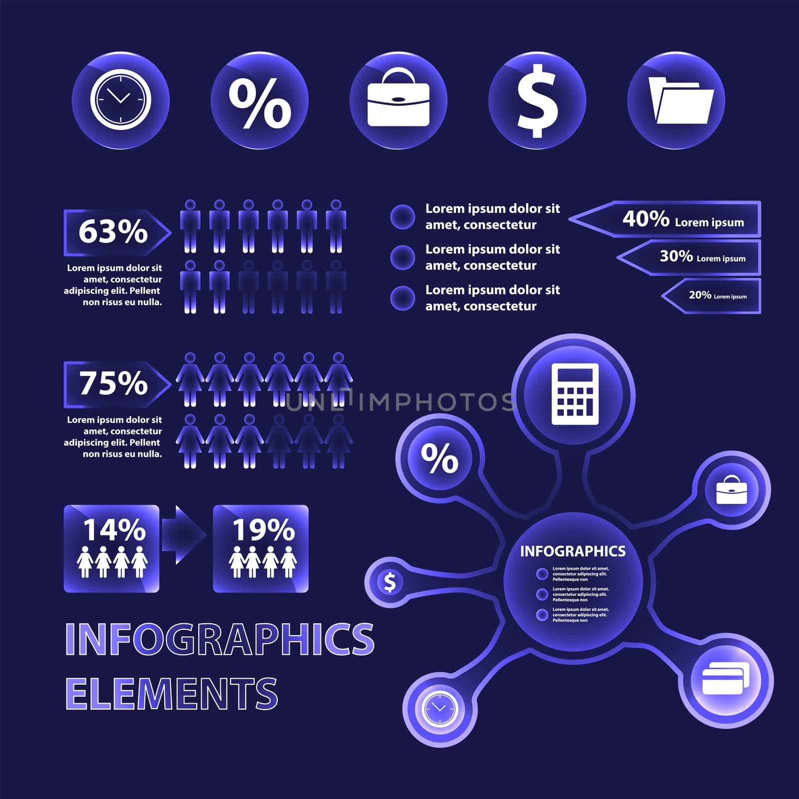 Business Infographics circle origami style. can be used for workflow layout, banner, diagram, number options, step up options web design. by Adamchuk