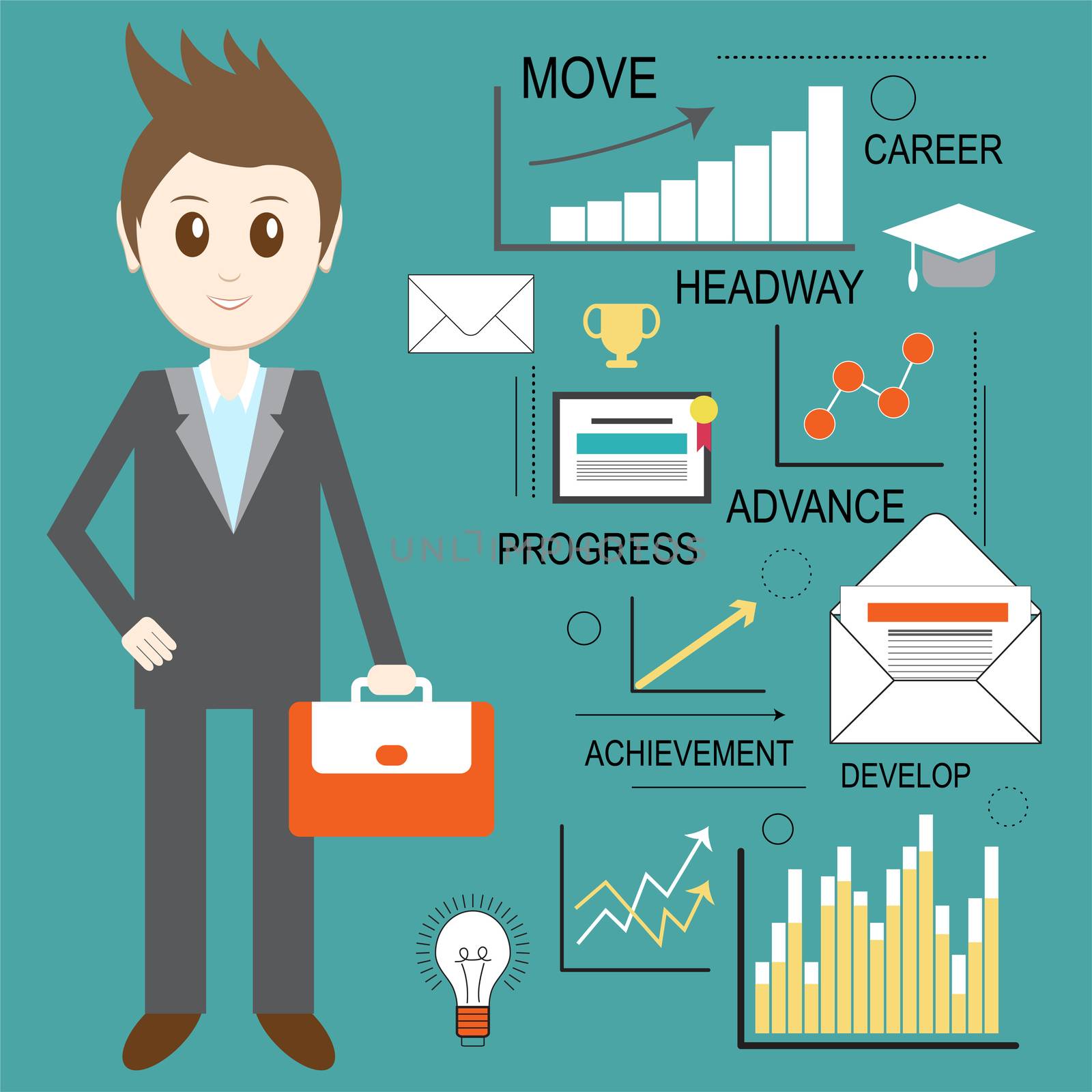 Web analytics, information and development business statistic, conceptual. illustration