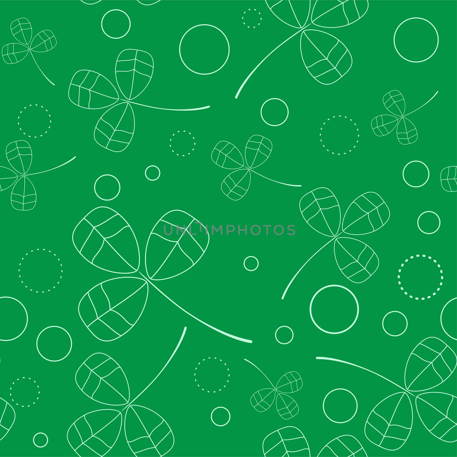 Clover leaves background. St Patricks day background. Seamless pattern. illustration