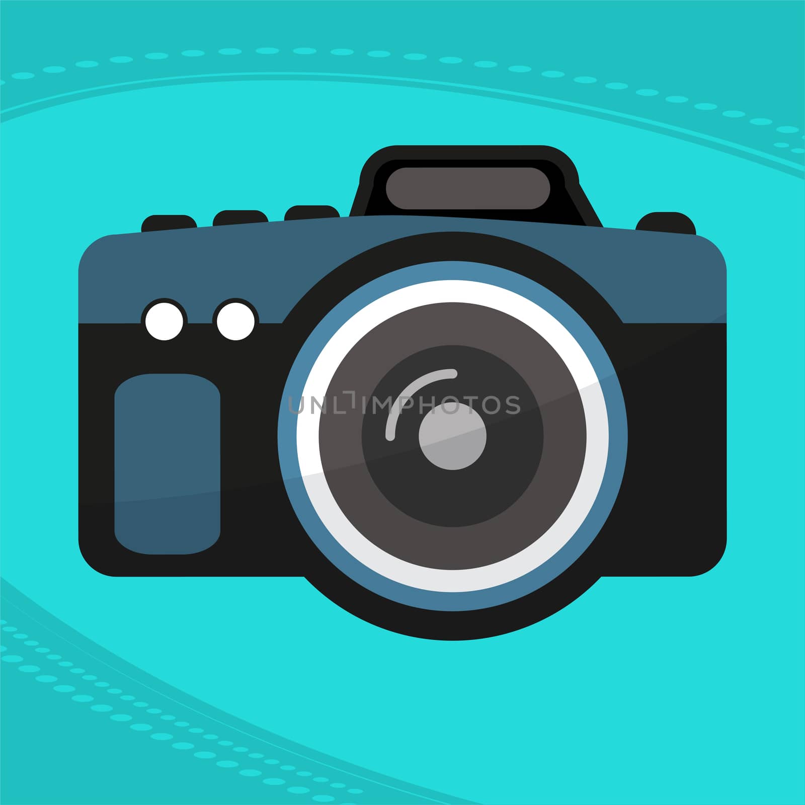 Photo camera icon, modern minimal flat design style. illustration