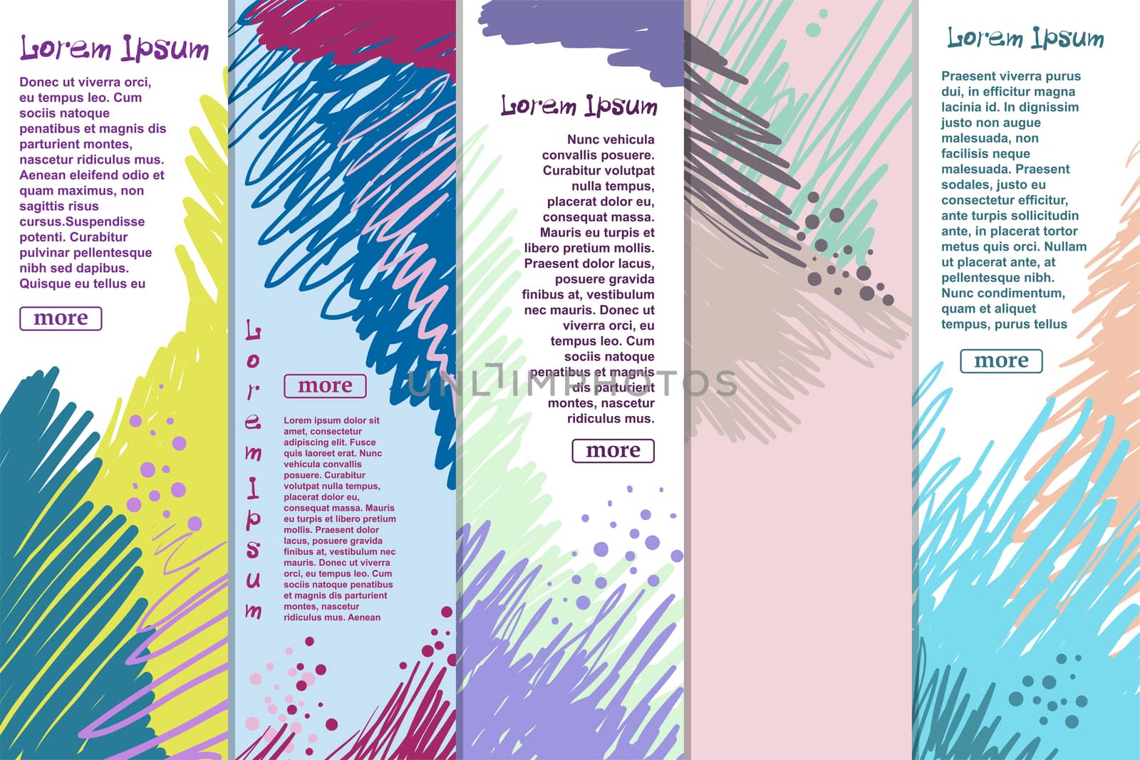 Collection abstract banners with place for your text. Individual corporate identity. illustration