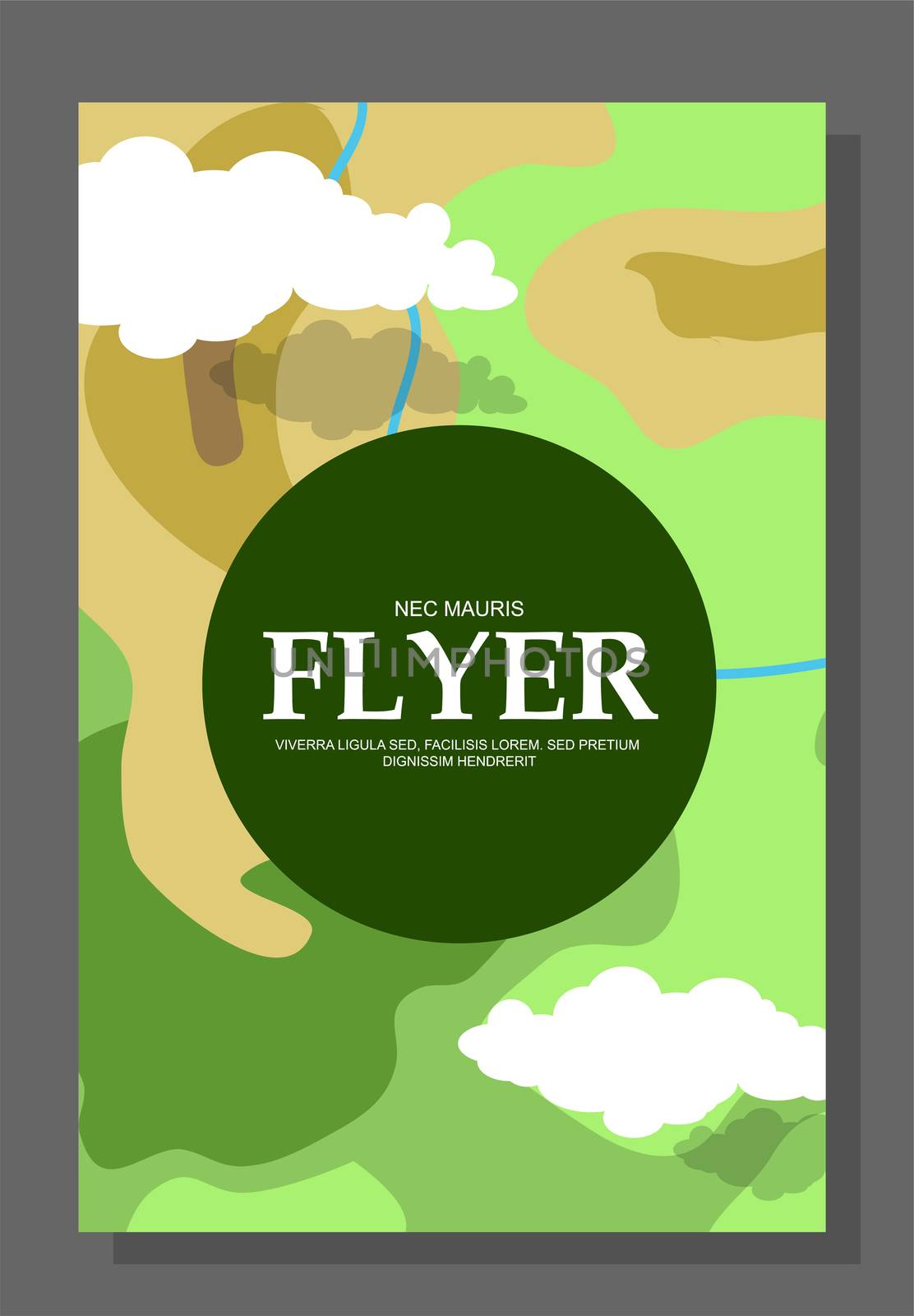 Flyers with the concept of a hike in the mountains. Extreme entertainment. Check areas. Life of survival in the open or in the woods. illustration