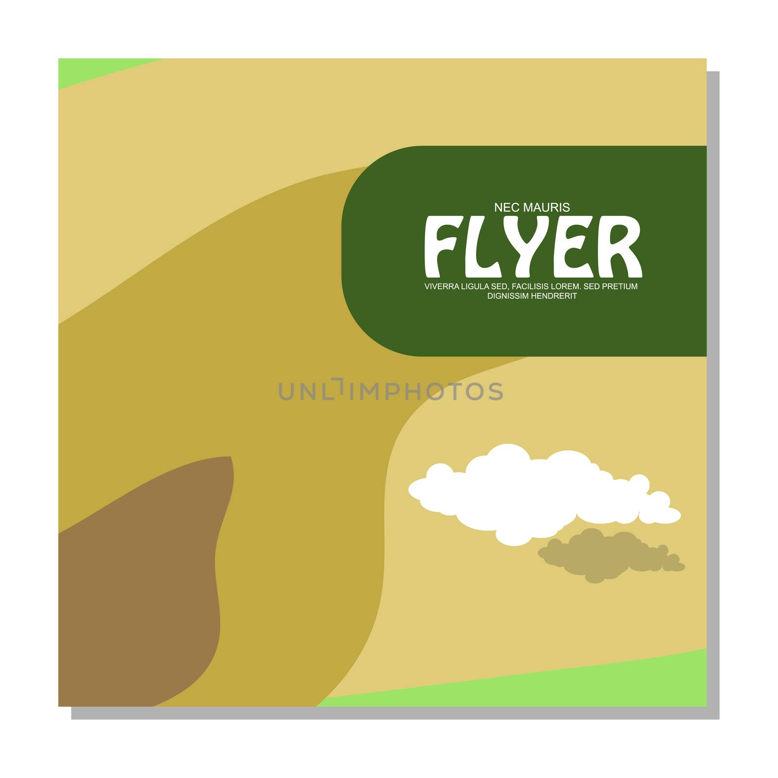Flyers with the image of rocky terrain and forests. It can be used as an invitation to the camp. illustration